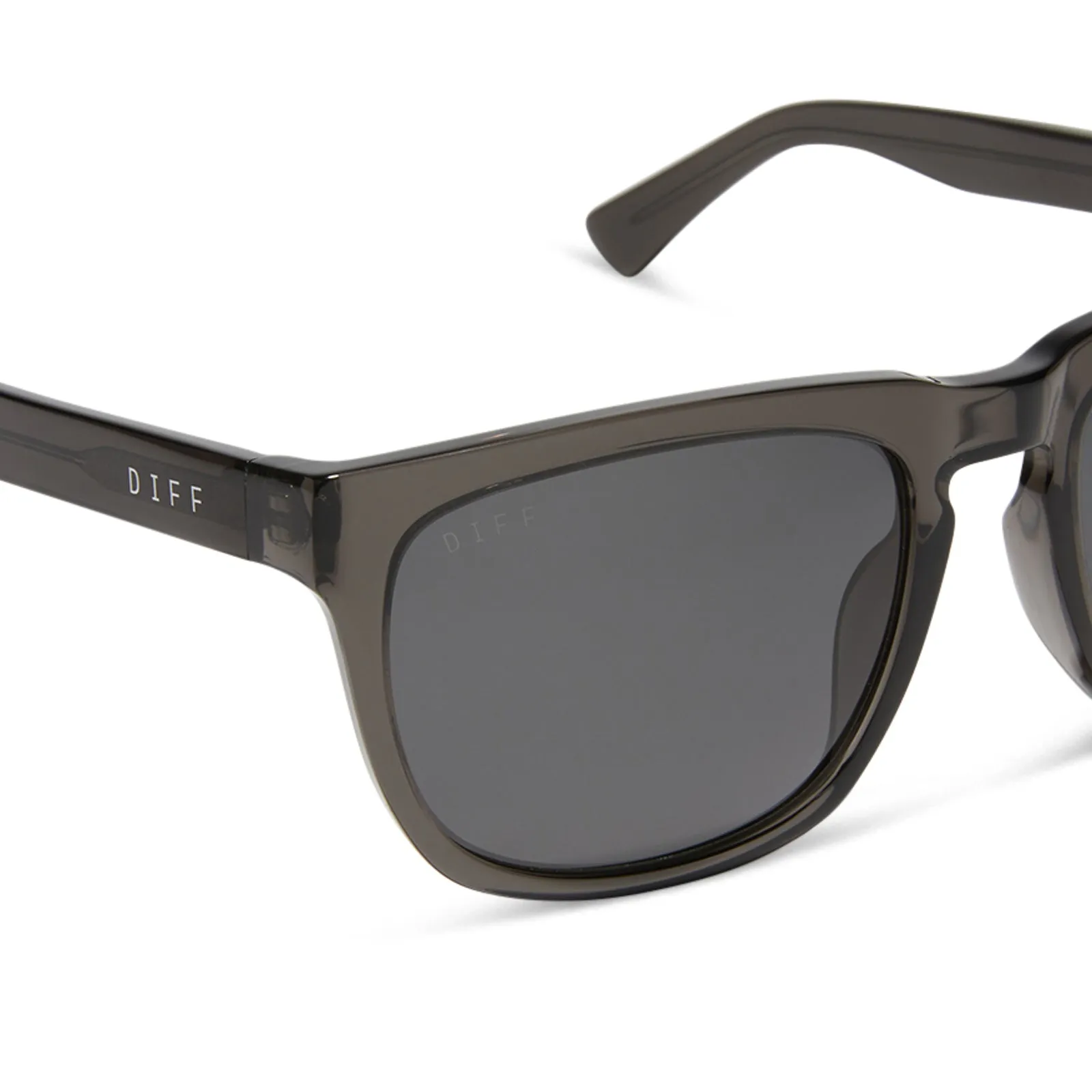 JAKE - BLACK SMOKE CRYSTAL + GREY + POLARIZED SUNGLASSES sold by Diff Eyewear product image thumbnail 4