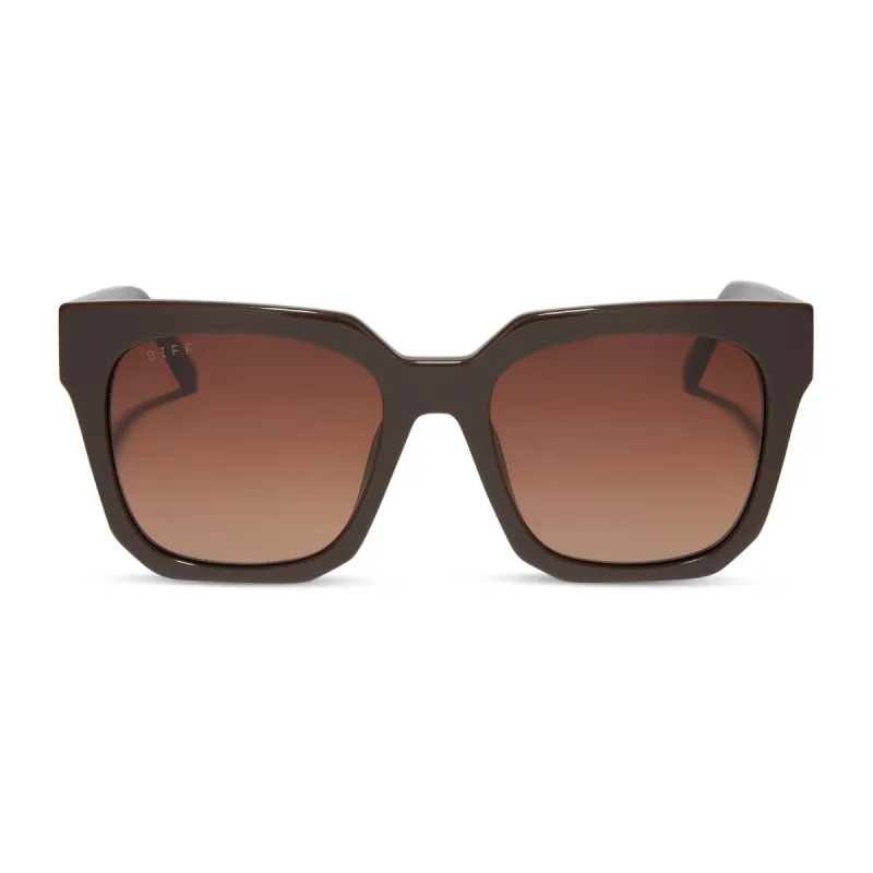 ARIANA II - TRUFFLE + BROWN GRADIENT SUNGLASSES sold by Diff Eyewear