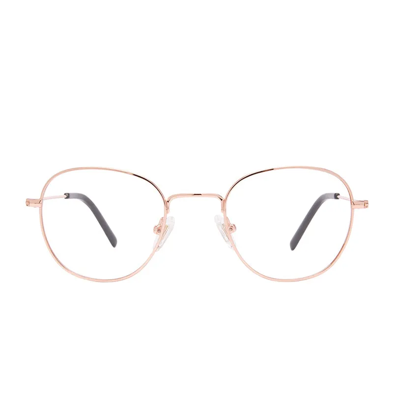 SAGE - ROSE GOLD + BLUE LIGHT TECHNOLOGY CLEAR GLASSES sold by Diff Eyewear