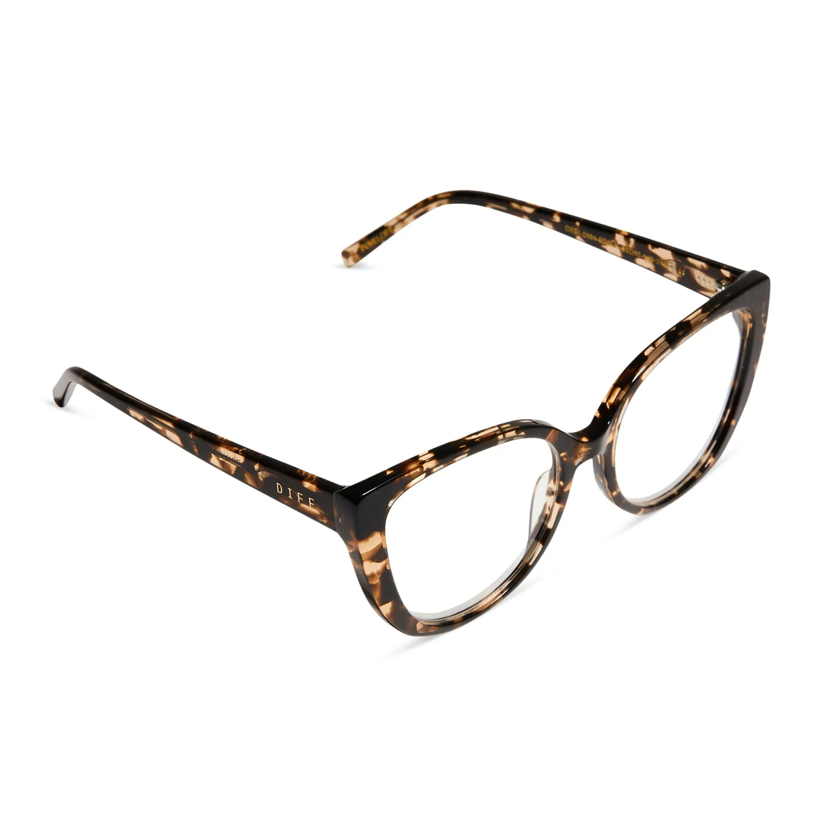 PENELOPE - ESPRESSO TORTOISE + CLEAR GLASSES sold by Diff Eyewear product image thumbnail 4