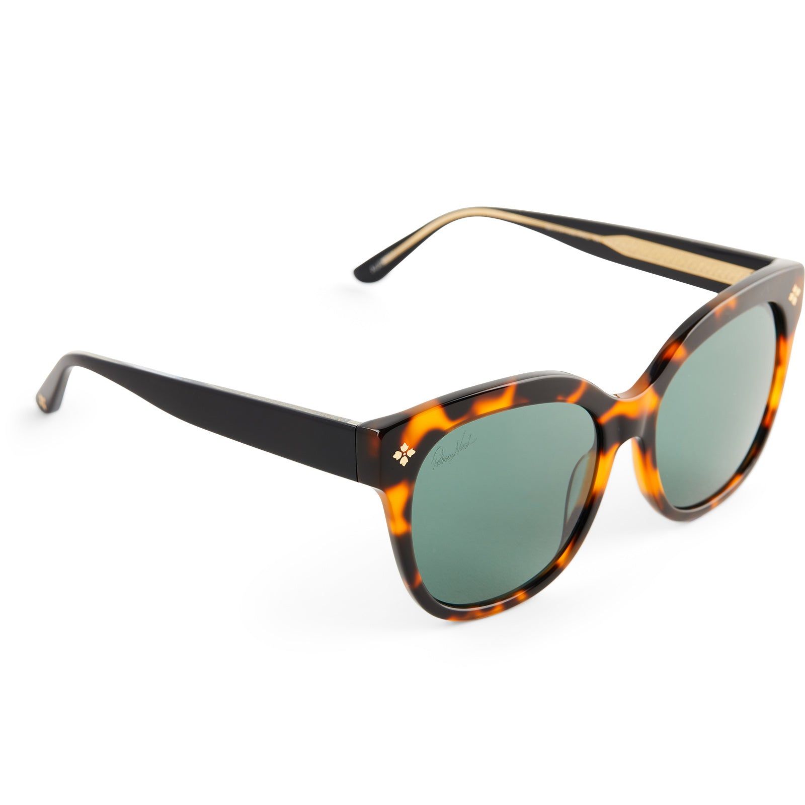 PATRICIA NASH - AUDREY + TORTOISE + FRONT BLACK TEMPLES + G15 SUNGLASSES sold by Diff Eyewear product image thumbnail 4
