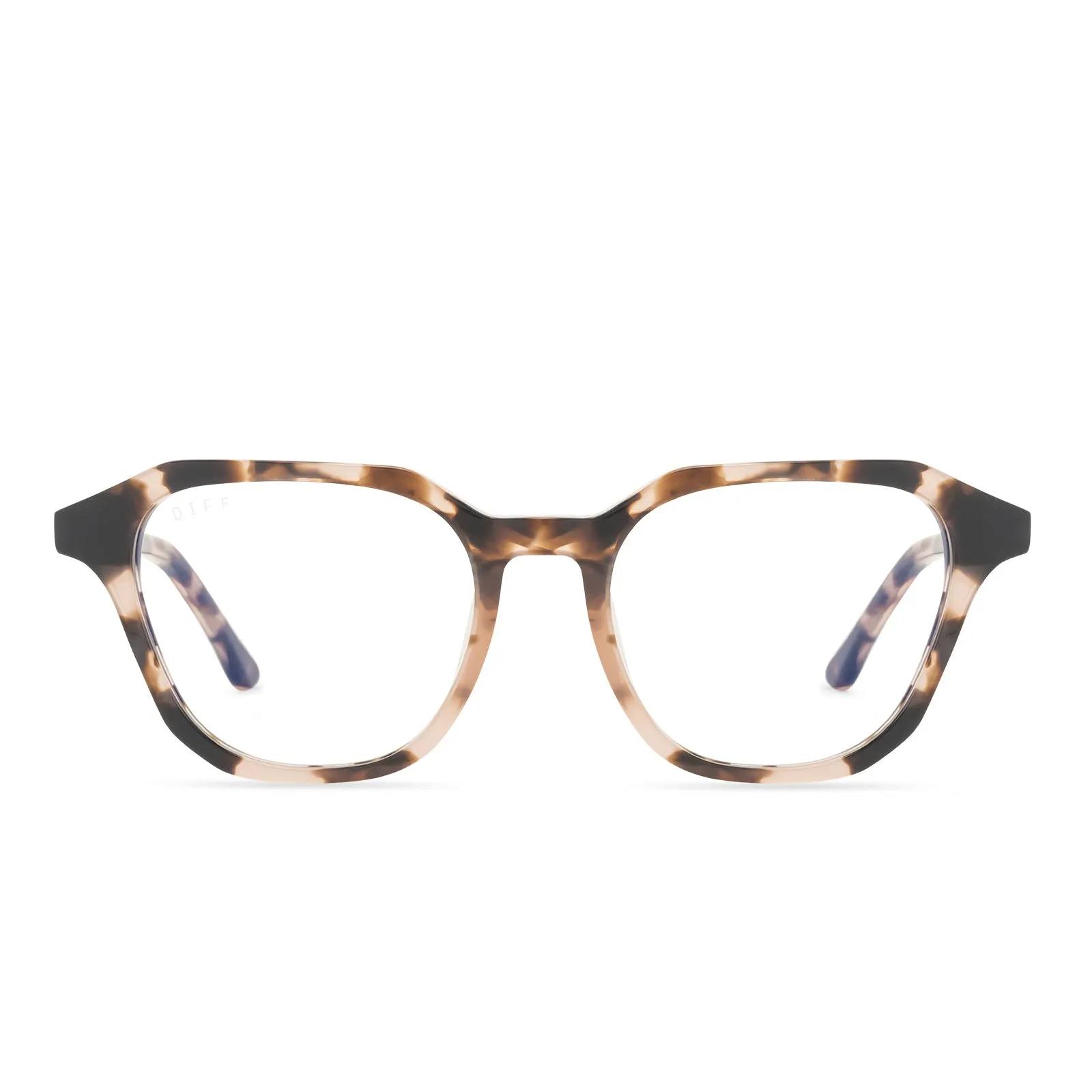 ALLEN - HIMALAYAN TORTOISE + CLEAR GLASSES sold by Diff Eyewear