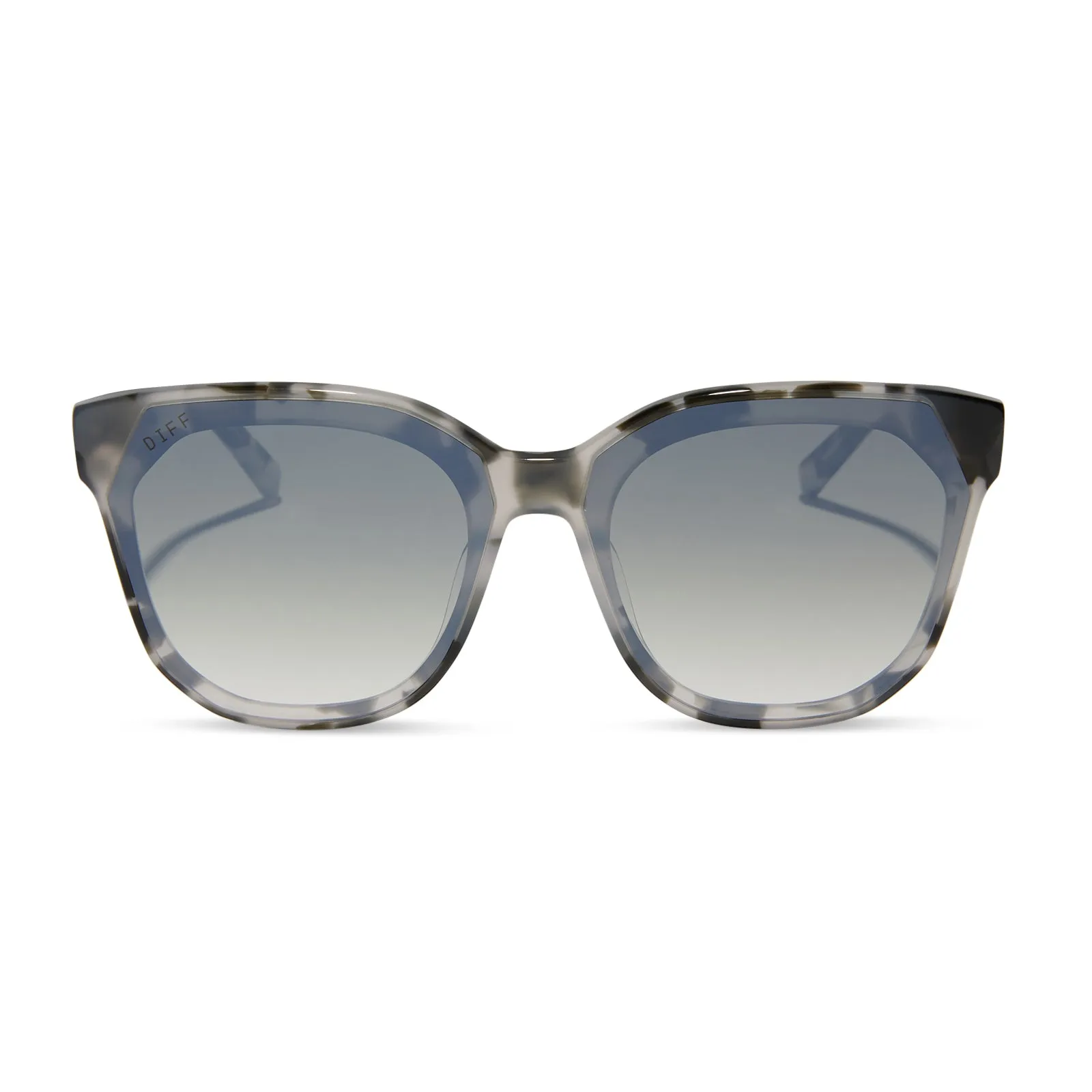 GIA - KOMBU + OLIVE GRADIENT WITH SILVER FLASH SUNGLASSES sold by Diff Eyewear