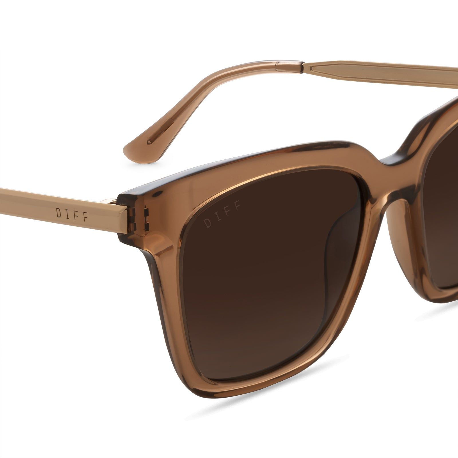 BELLA - DUNES CRYSTAL + BROWN GRADIENT POLARIZED SUNGLASSES sold by Diff Eyewear product image thumbnail 3