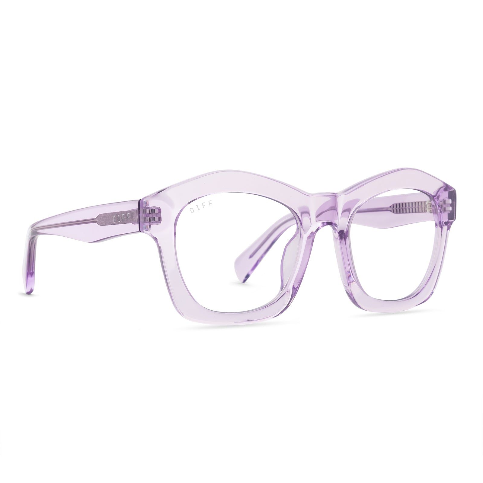 HAYDEN - LAVENDER FOG CRYSTAL + BLUE LIGHT TECHNOLOGY GLASSES sold by Diff Eyewear product image thumbnail 2