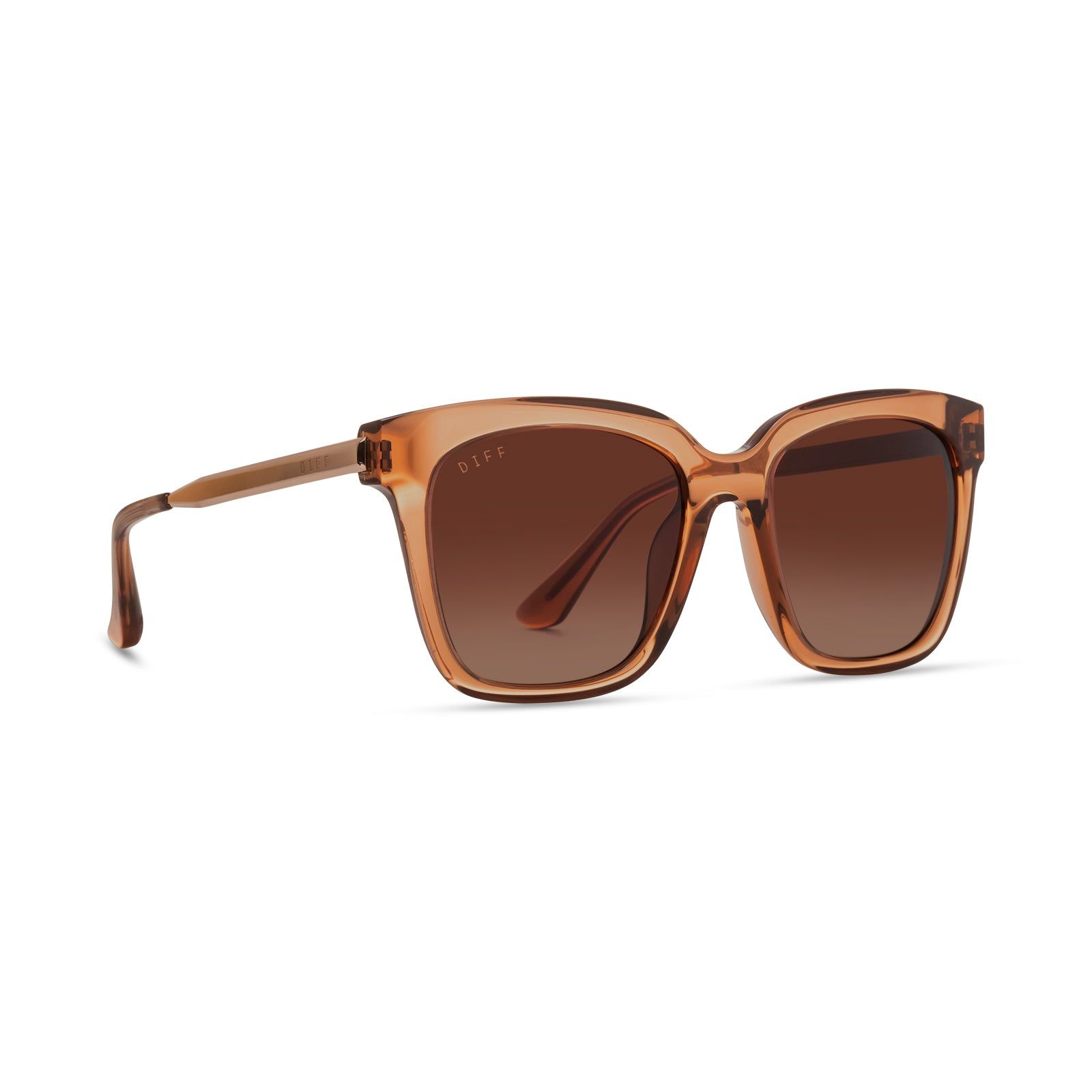 BELLA - DUNES CRYSTAL + BROWN GRADIENT POLARIZED SUNGLASSES sold by Diff Eyewear product image thumbnail 2