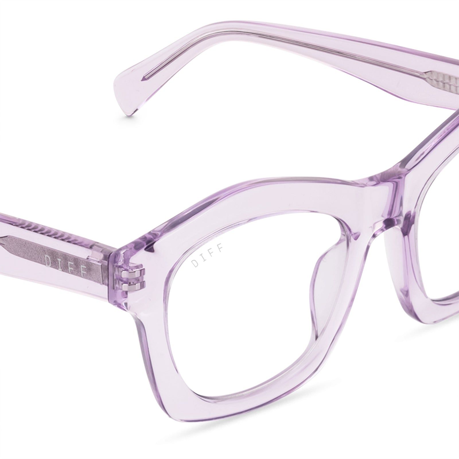HAYDEN - LAVENDER FOG CRYSTAL + BLUE LIGHT TECHNOLOGY GLASSES sold by Diff Eyewear product image thumbnail 4
