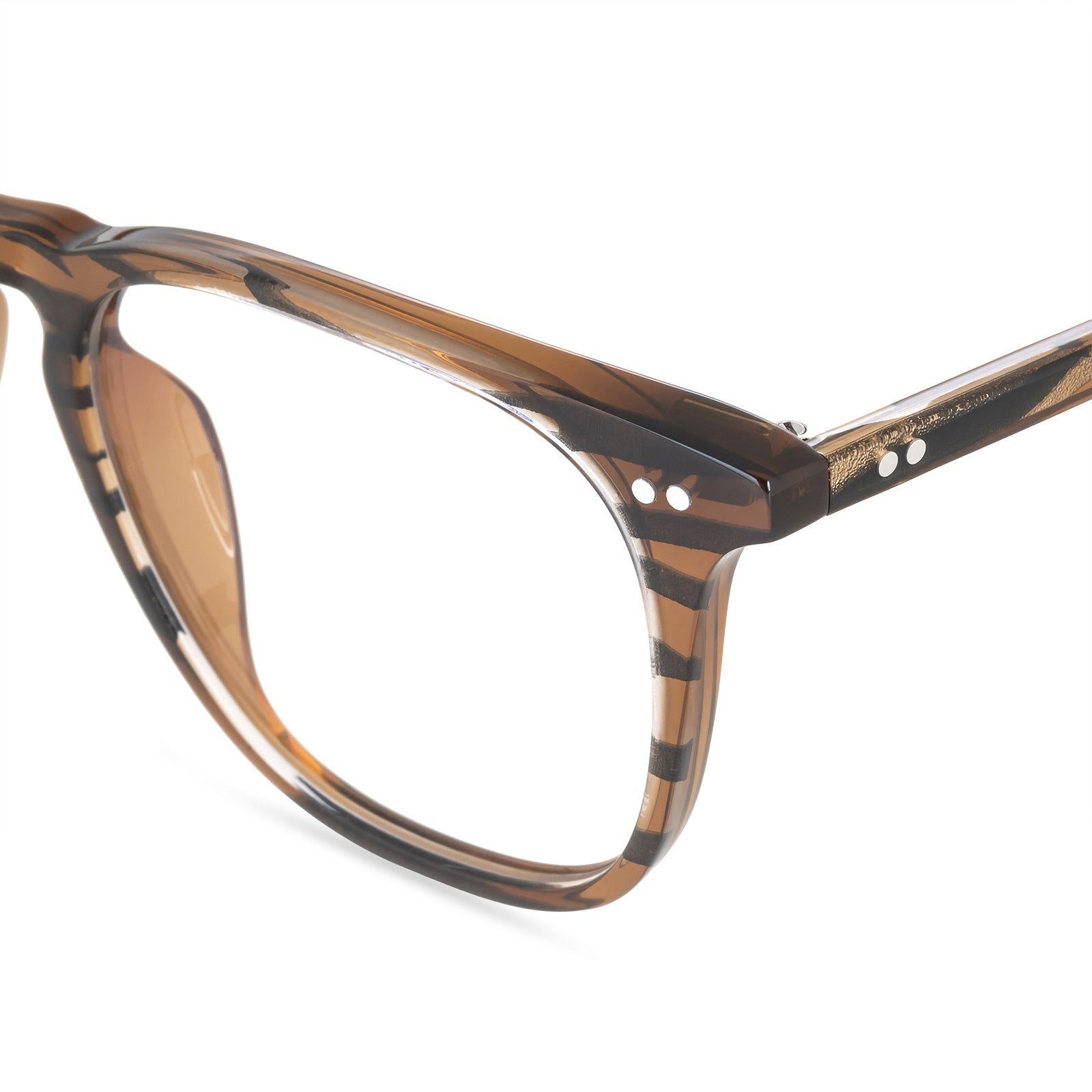 MAXWELL - TIGERS EYE + CLEAR GLASSES sold by Diff Eyewear product image thumbnail 3