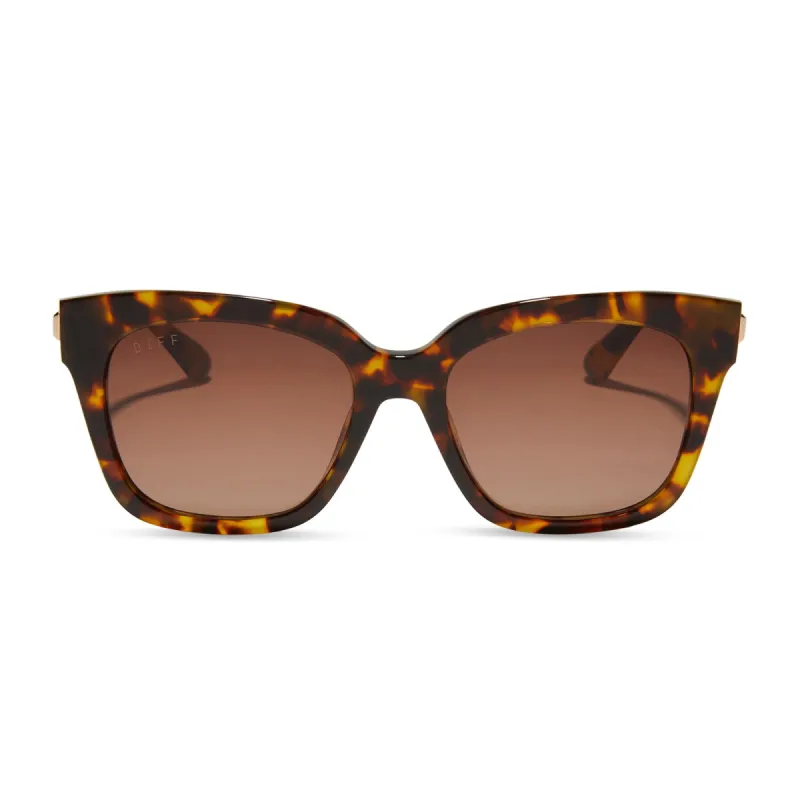 BELLA XS - AMBER TORTOISE + BROWN GRADIENT SUNGLASSES sold by Diff Eyewear
