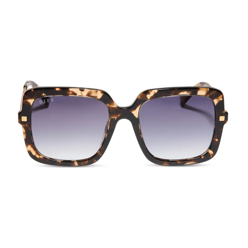 SANDRA - ESPRESSO TORTOISE + GREY GRADIENT SUNGLASSES sold by Diff Eyewear