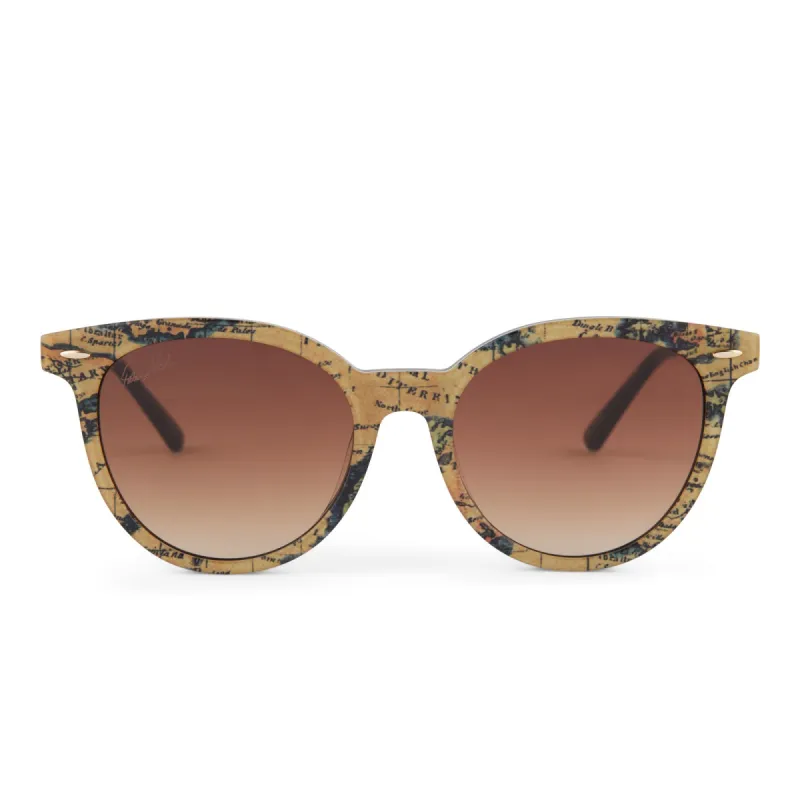 PATRICIA NASH - BLONDIE + EUROPEAN MAP + BROWN GRADIENT SUNGLASSES sold by Diff Eyewear