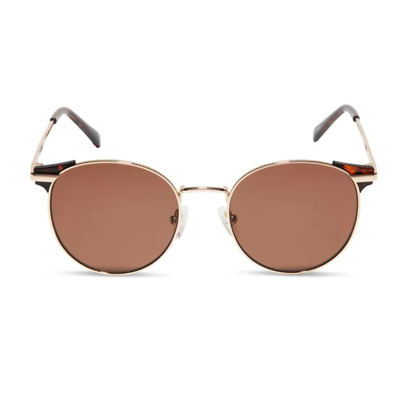 LOGAN - GOLD + BROWN SUNGLASSES sold by Diff Eyewear