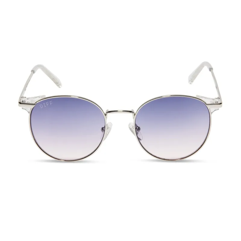 LOGAN - SILVER + LAVENDER ROSE SUNGLASSES sold by Diff Eyewear