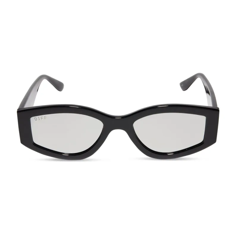 KAI - BLACK + GREY MIRROR SUNGLASSES sold by Diff Eyewear