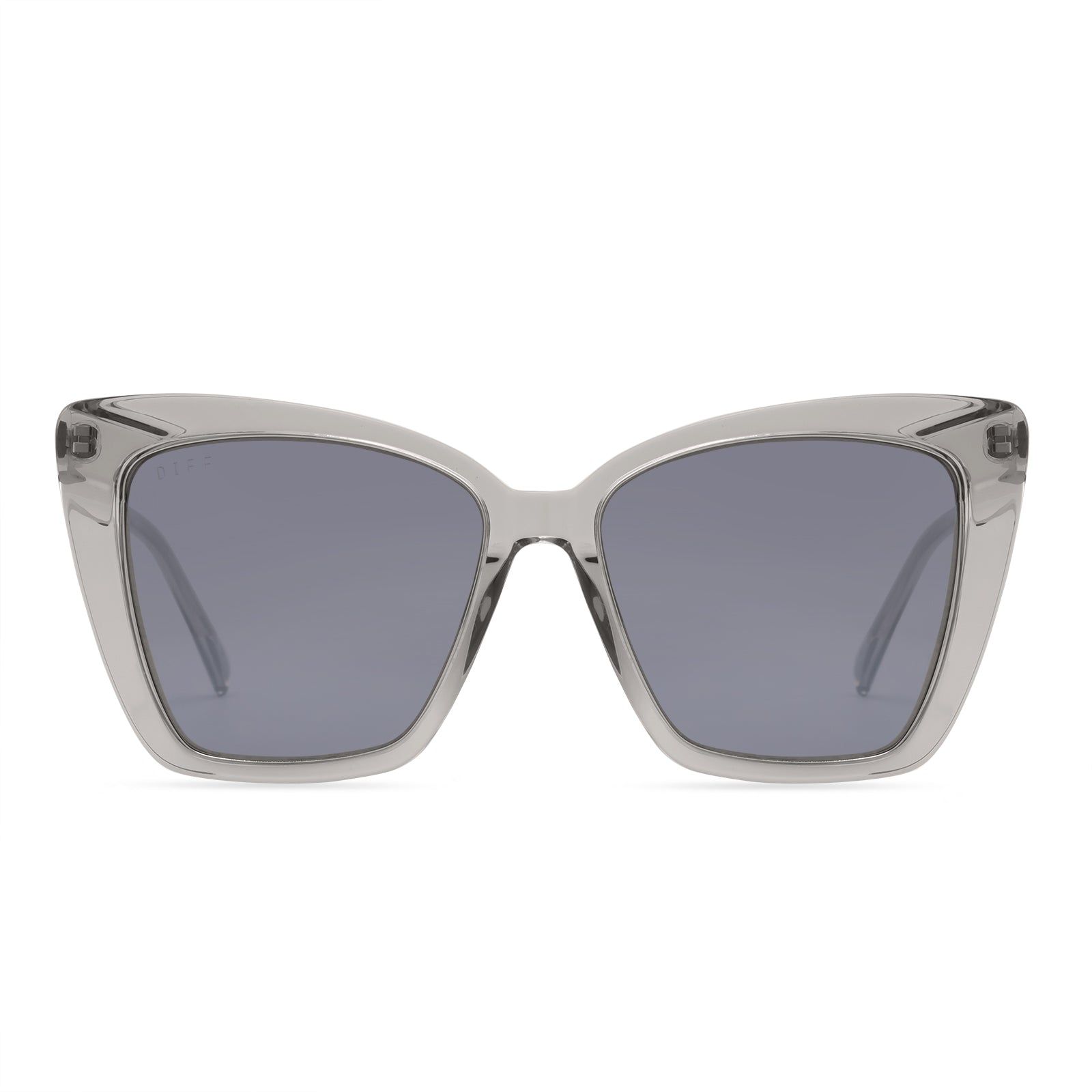 BECKY IV - TEMPETE GREY CRYSTAL + GREY MIRROR SUNGLASSES sold by Diff Eyewear