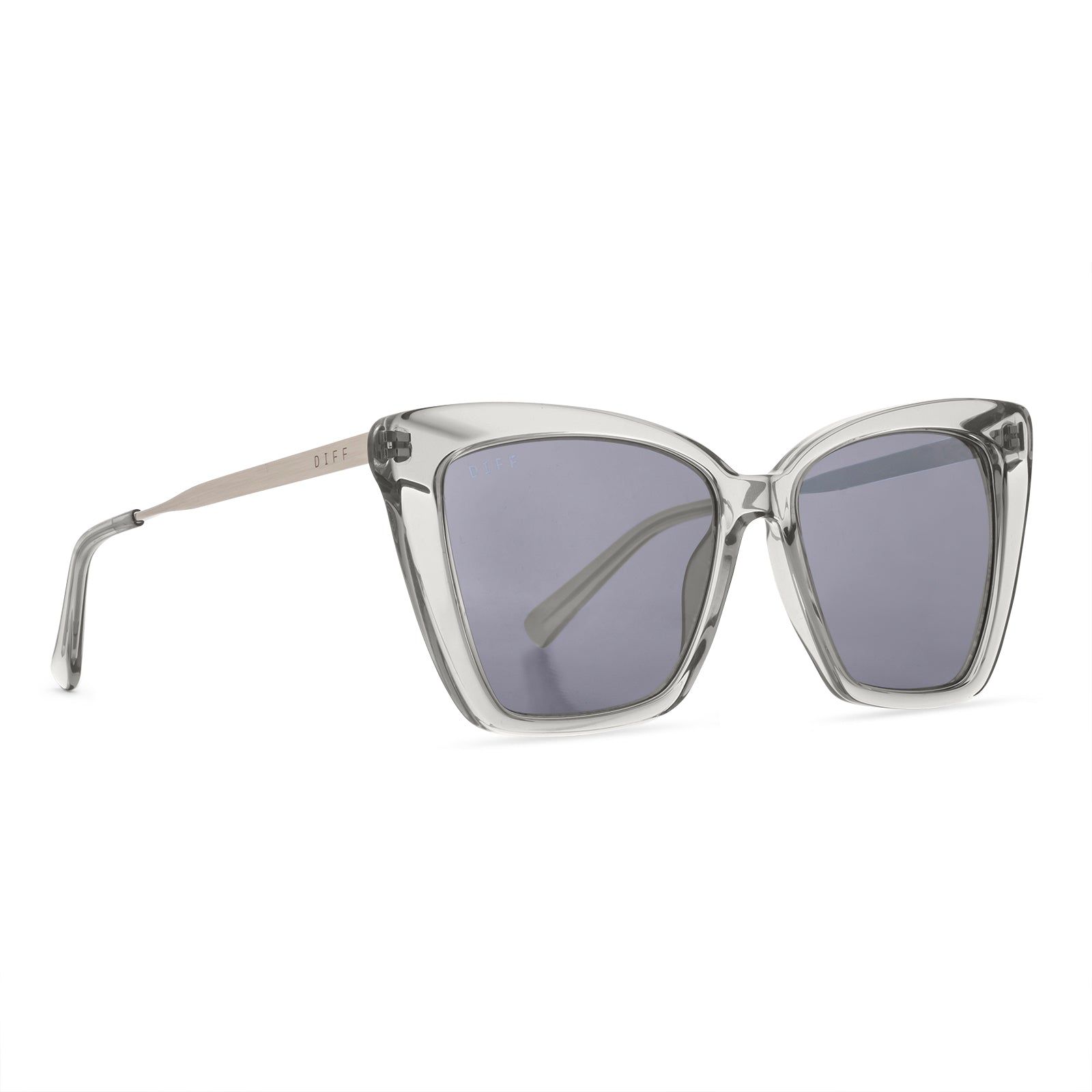 BECKY IV - TEMPETE GREY CRYSTAL + GREY MIRROR SUNGLASSES sold by Diff Eyewear product image thumbnail 2