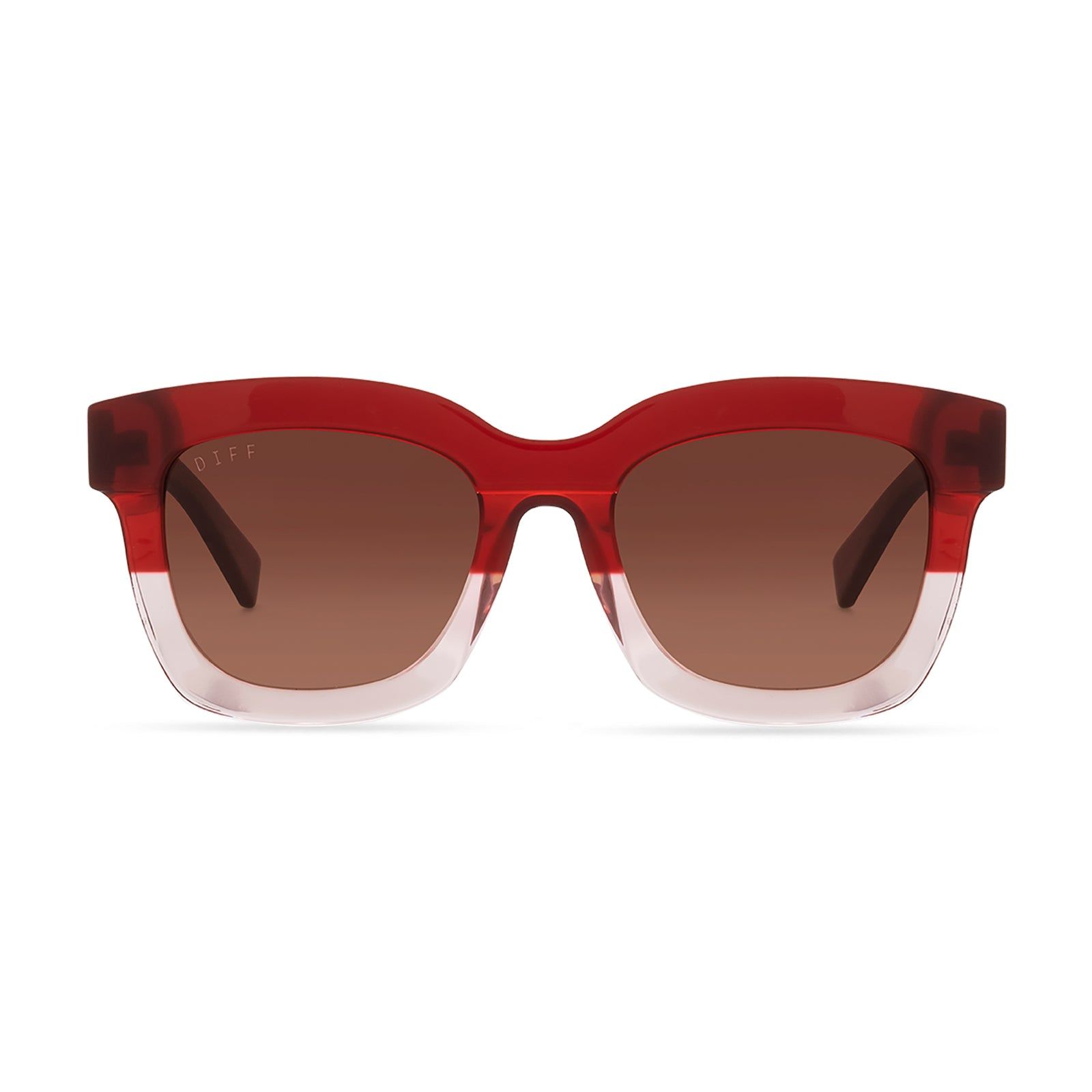 LIL CARSON - ROSEWOOD OMBRE + BROWN GRADIENT SUNGLASSES sold by Diff Eyewear