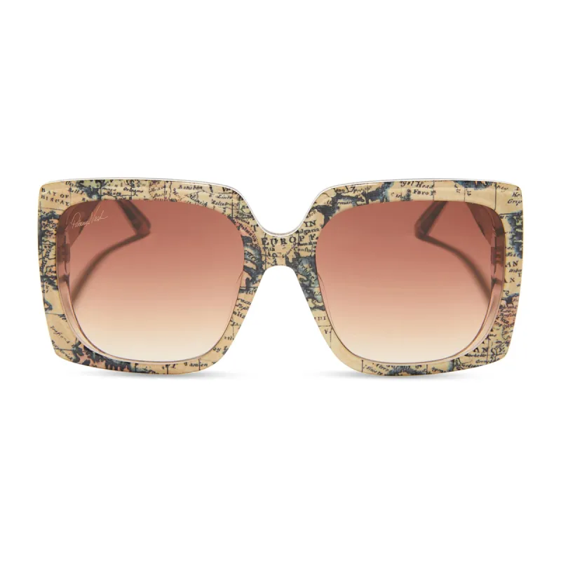 PATRICIA NASH - JACKIE + EURO MAP + BROWN GRADIENT SUNGLASSES sold by Diff Eyewear