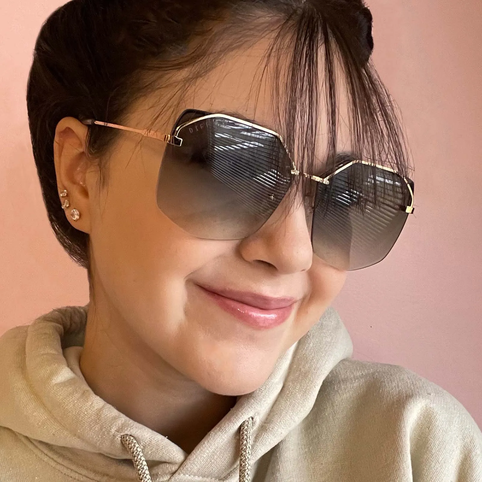 BREE - GOLD + G15 GRADIENT SUNGLASSES sold by Diff Eyewear product image thumbnail 5