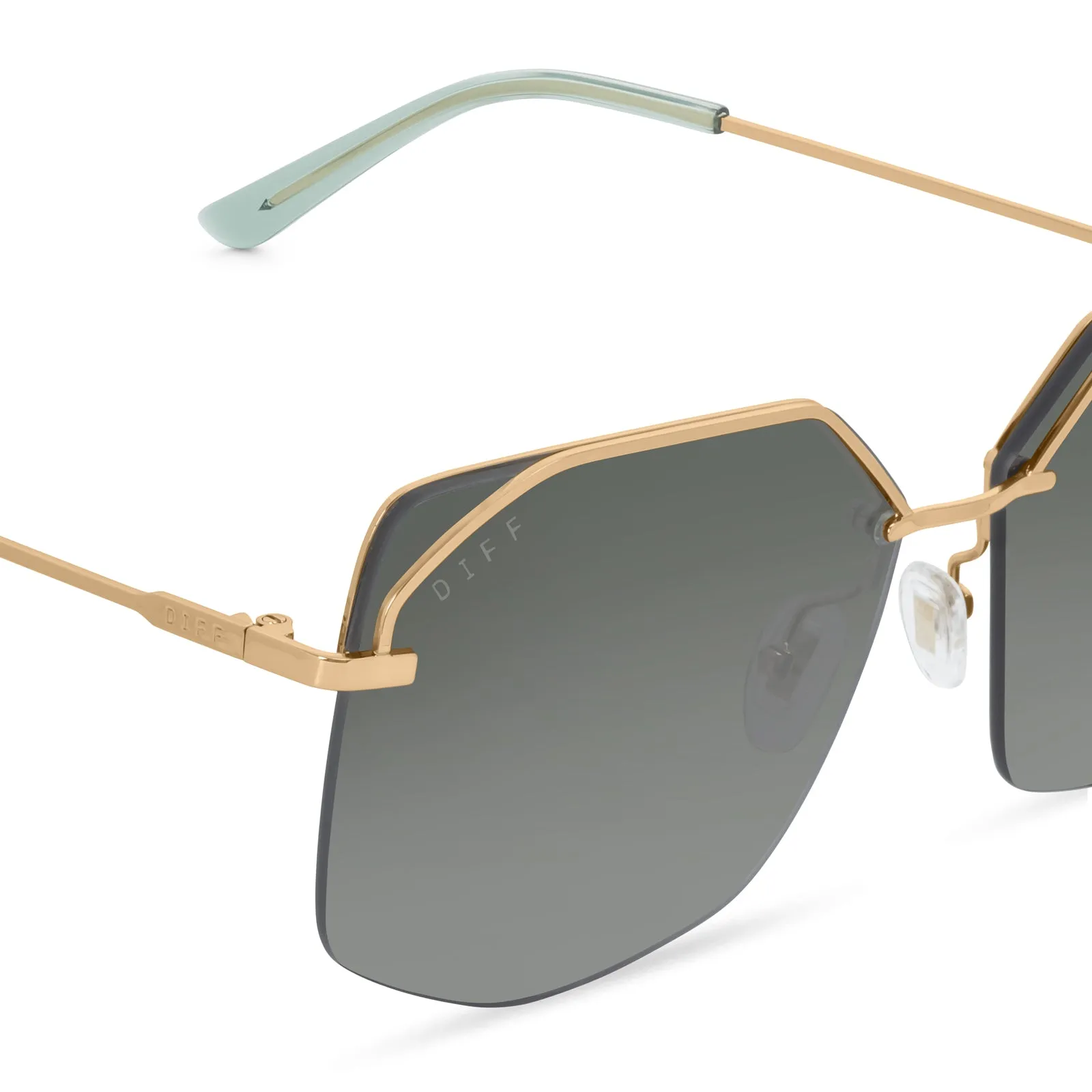 BREE - GOLD + G15 GRADIENT SUNGLASSES sold by Diff Eyewear product image thumbnail 3