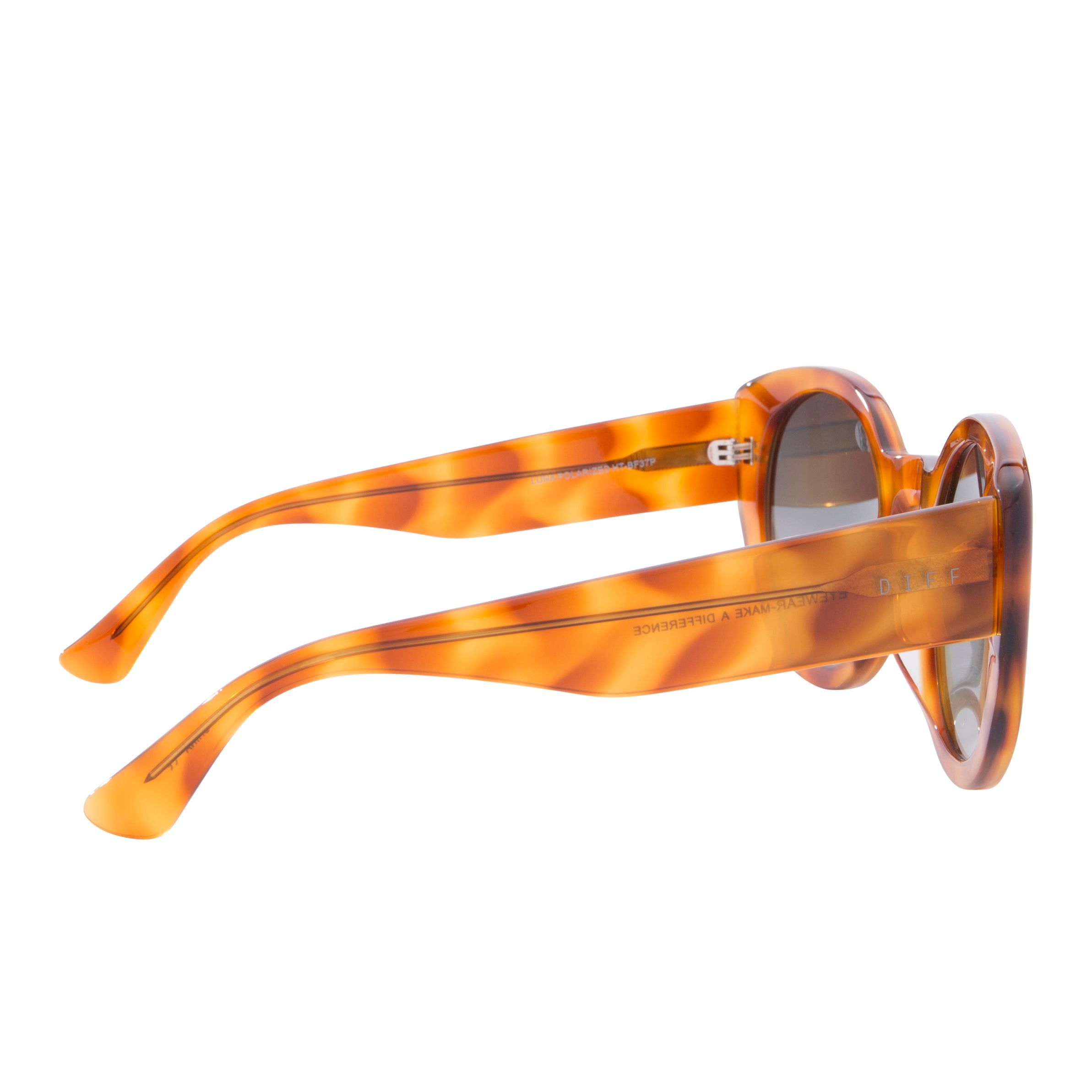 LUNA - HONEY TORTOISE + BLUE FLASH GRADIENT + POLARIZED sold by Diff Eyewear product image thumbnail 4