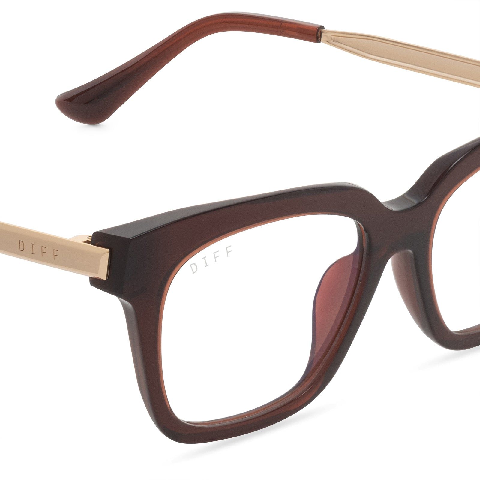 BELLA XS - CHESTNUT CRYSTAL + BLUE LIGHT TECHNOLOGY GLASSES sold by Diff Eyewear product image thumbnail 4