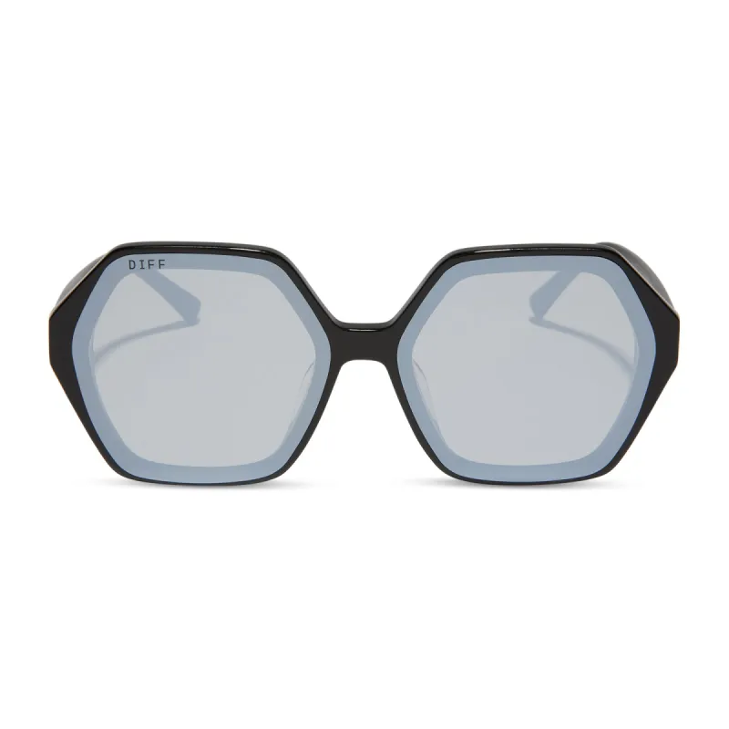 GIGI - BLACK + GREY FLASH SUNGLASSES sold by Diff Eyewear