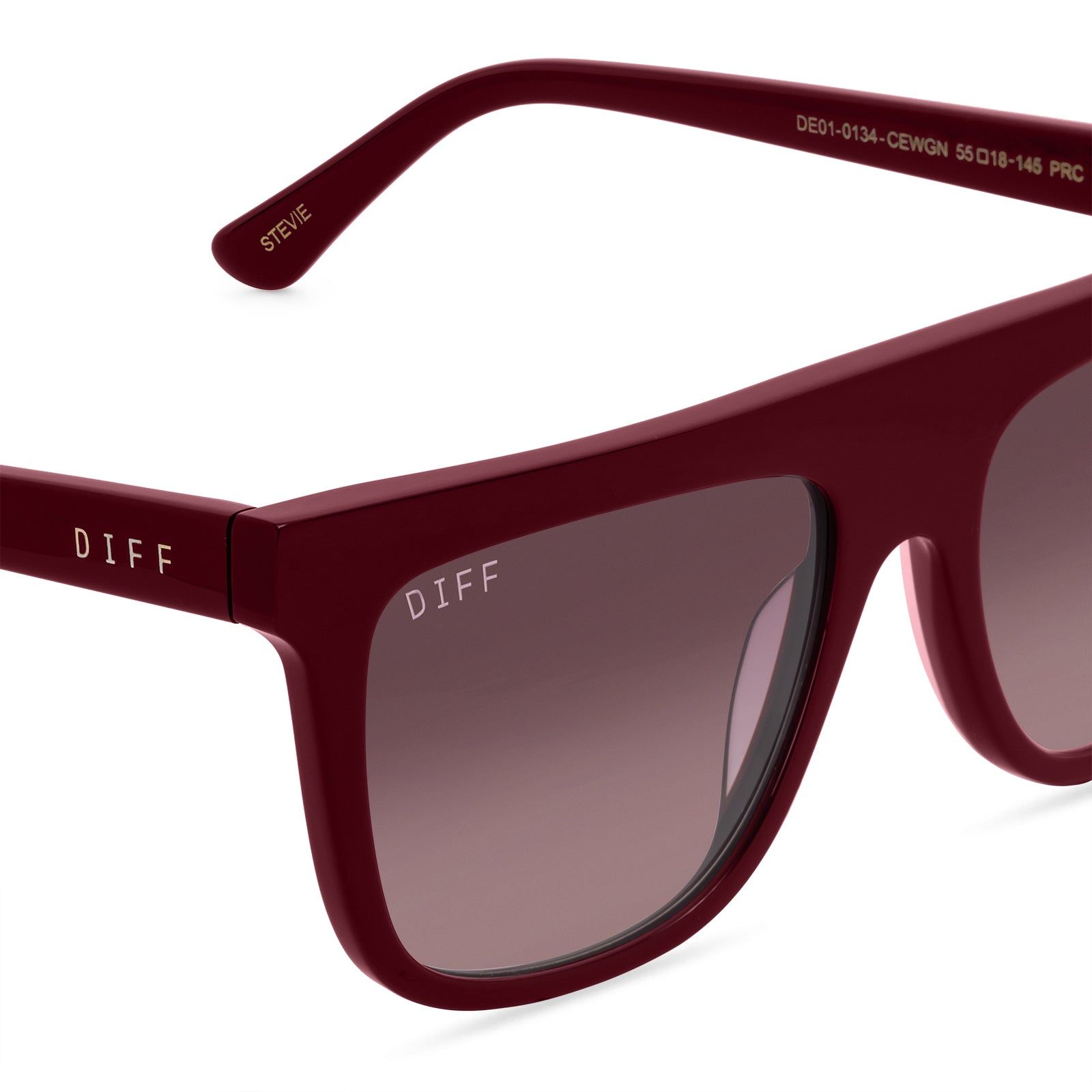 STEVIE - CLARET - WINE GRADIENT SUNGLASSES sold by Diff Eyewear product image thumbnail 3