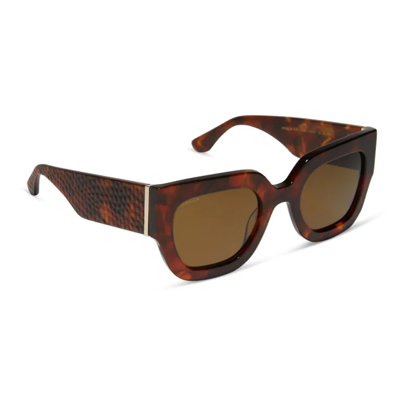 MAREN - SALTED CARAMEL TORTOISE + BROWN + POLARIZED SUNGLASSES sold by Diff Eyewear