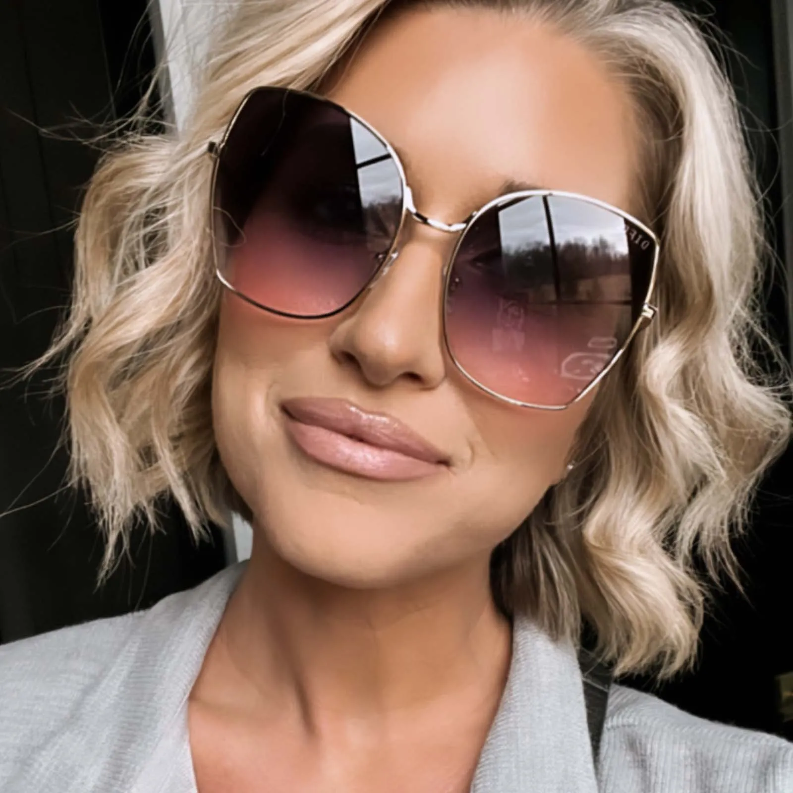 LONNA - GOLD + LAVENDER ROSE GRADIENT SUNGLASSES sold by Diff Eyewear product image thumbnail 5