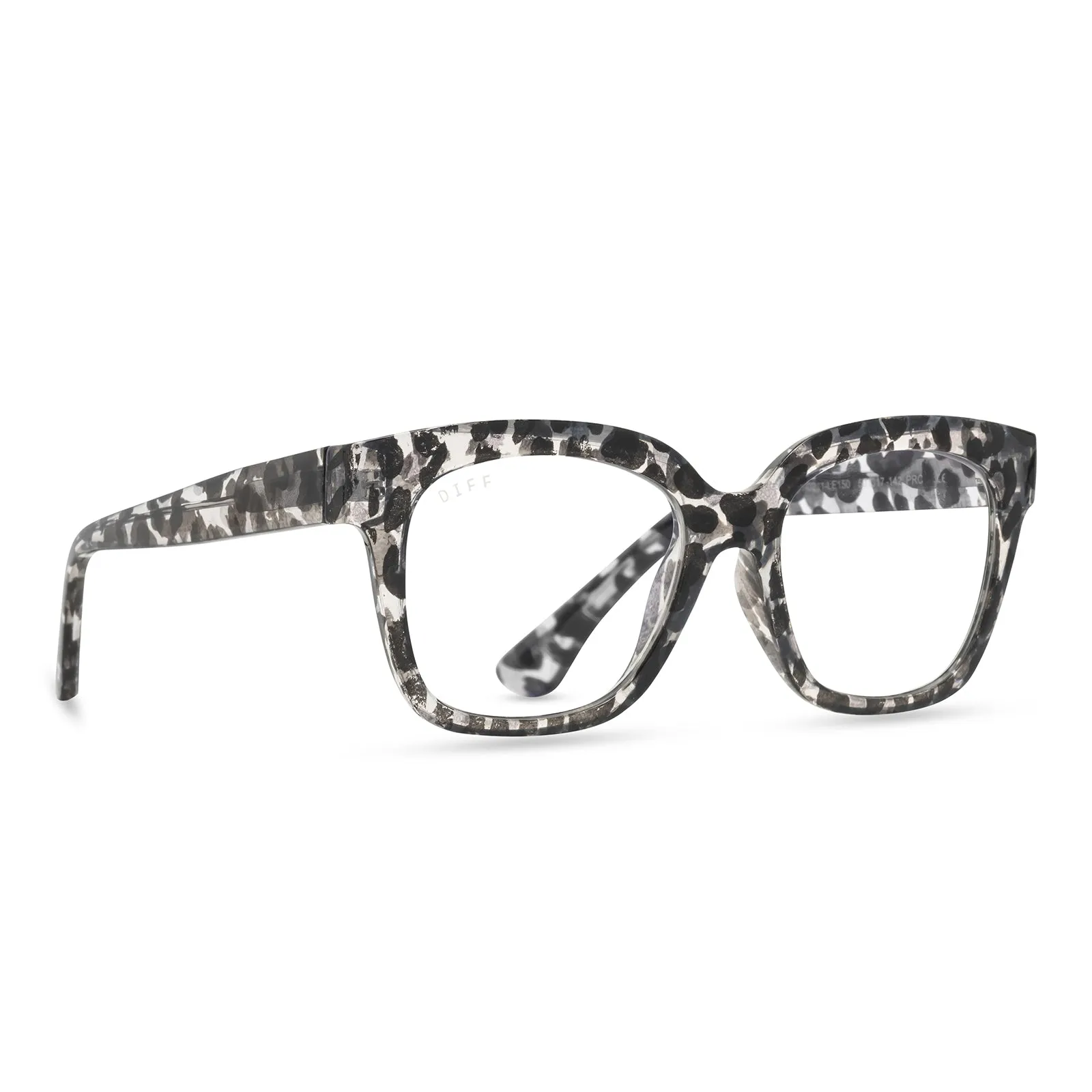 AVA - CLEAR LEOPARD + BLUE LIGHT READERS sold by Diff Eyewear product image thumbnail 2