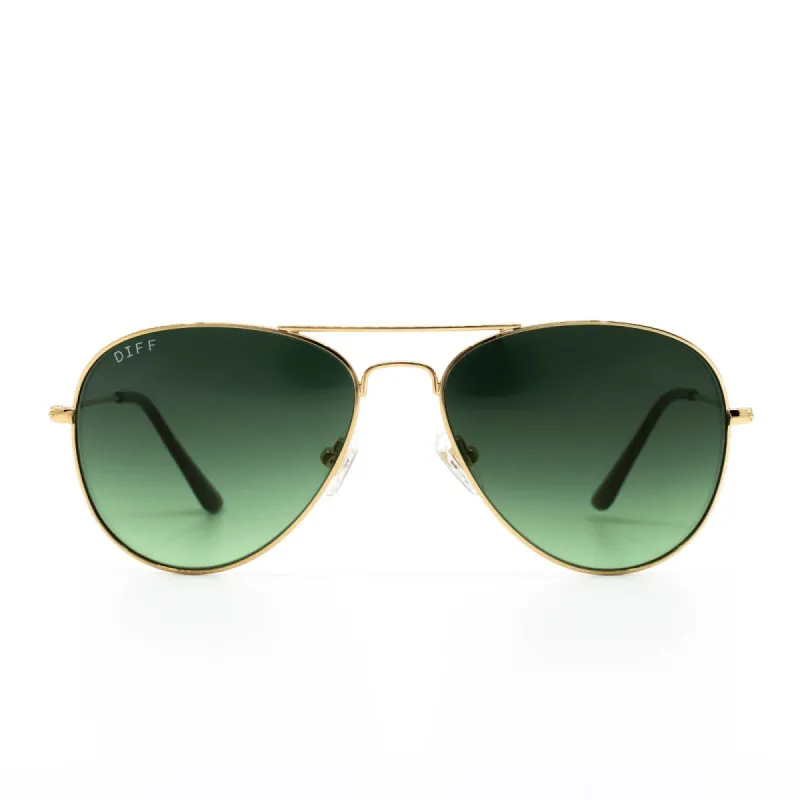 CRUZ - GOLD + G15 GRADIENT SUNGLASSES sold by Diff Eyewear