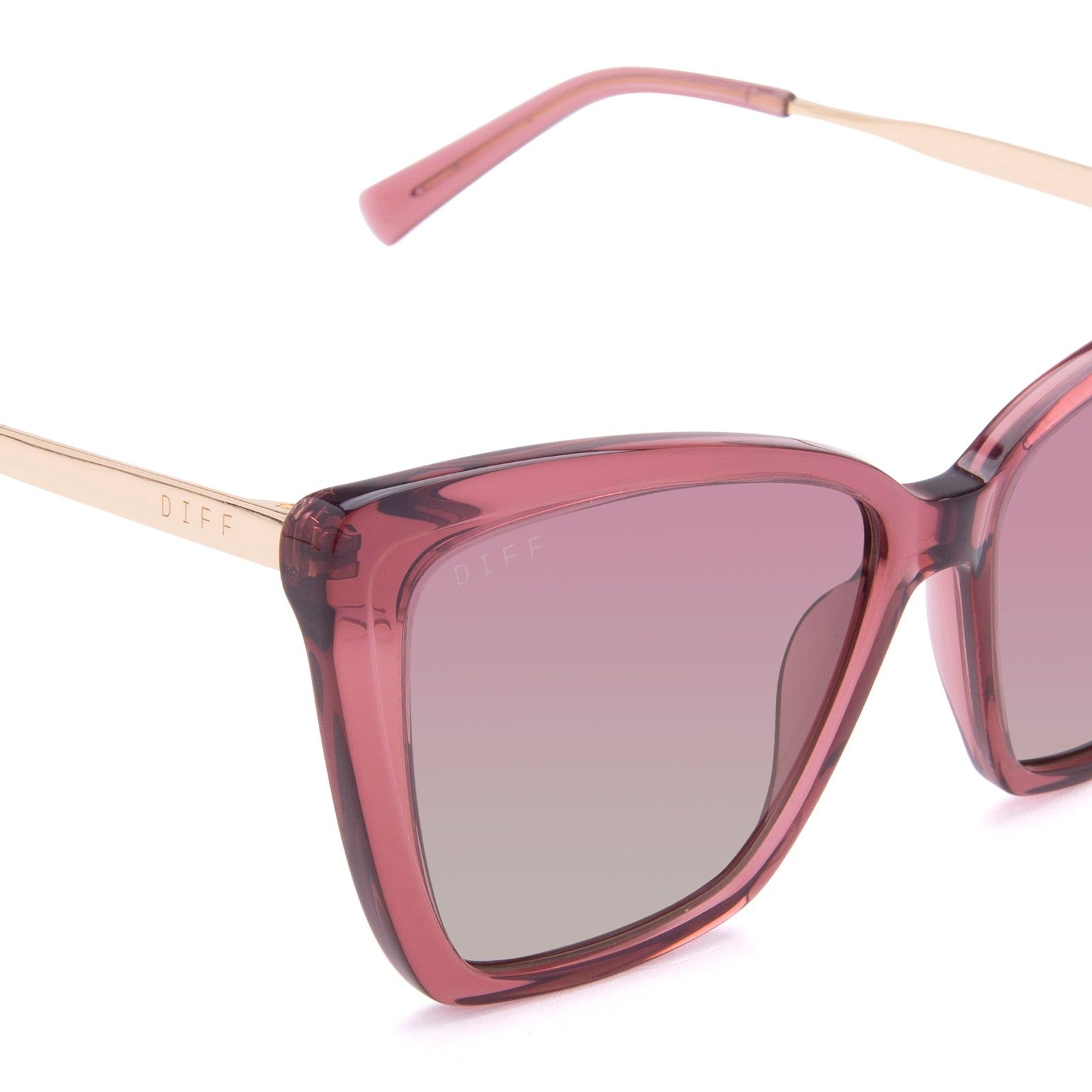 BECKY II - MULBERRY + WINE GRADIENT POLARIZED SUNGLASSES sold by Diff Eyewear product image thumbnail 3