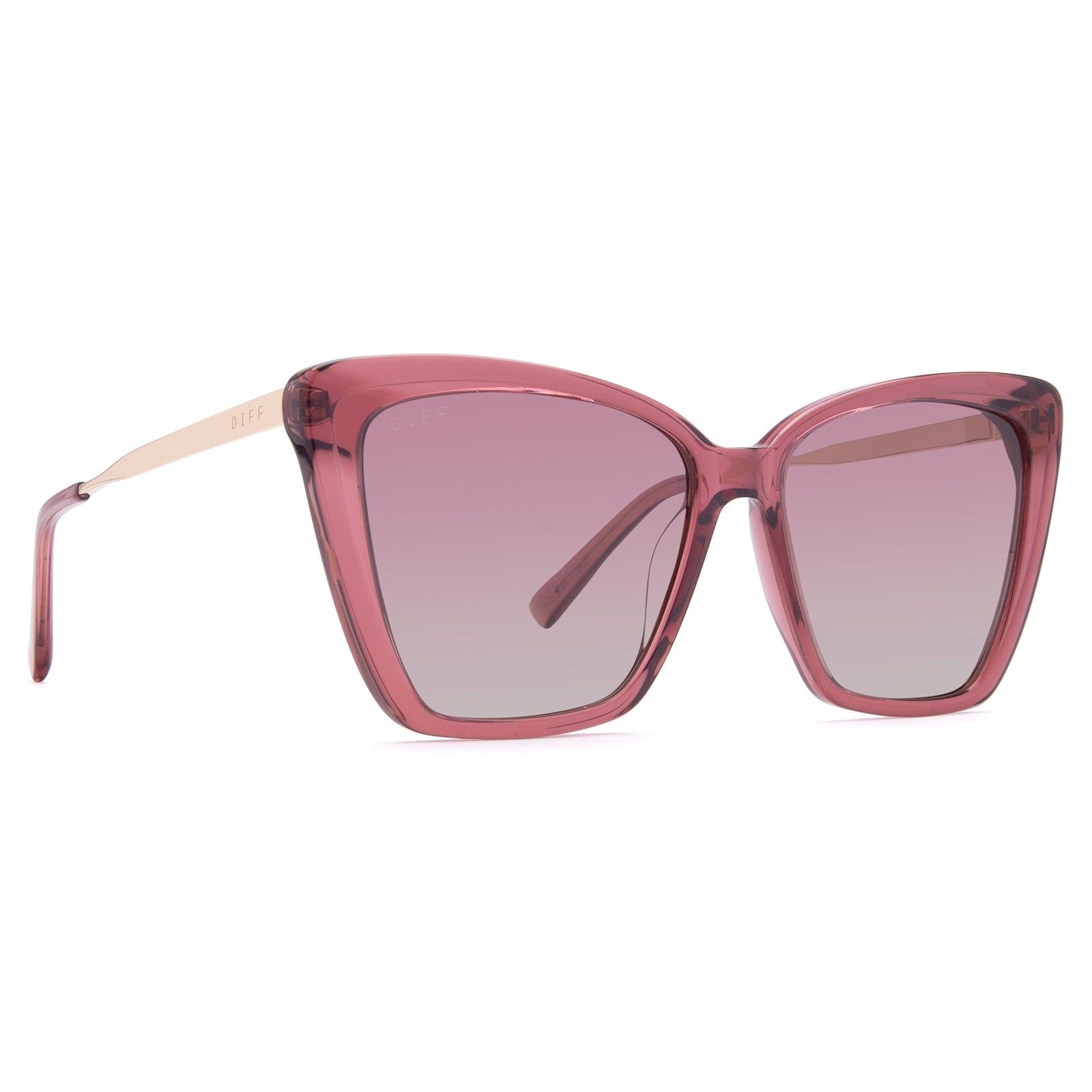 BECKY II - MULBERRY + WINE GRADIENT POLARIZED SUNGLASSES sold by Diff Eyewear product image thumbnail 2