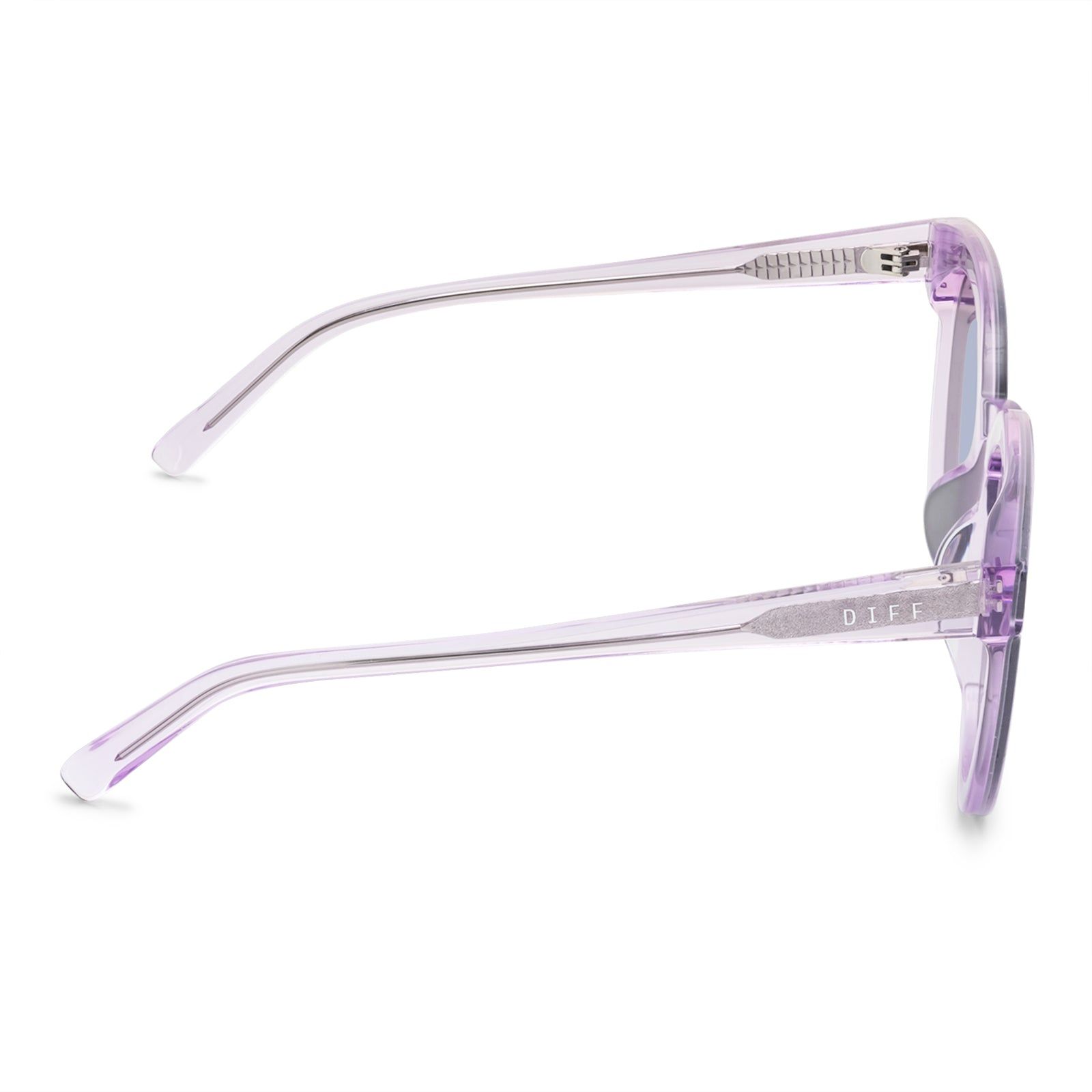GEMMA - LAVENDER FOG CRYSTAL + GREY MIRROR SUNGLASSES sold by Diff Eyewear product image thumbnail 3
