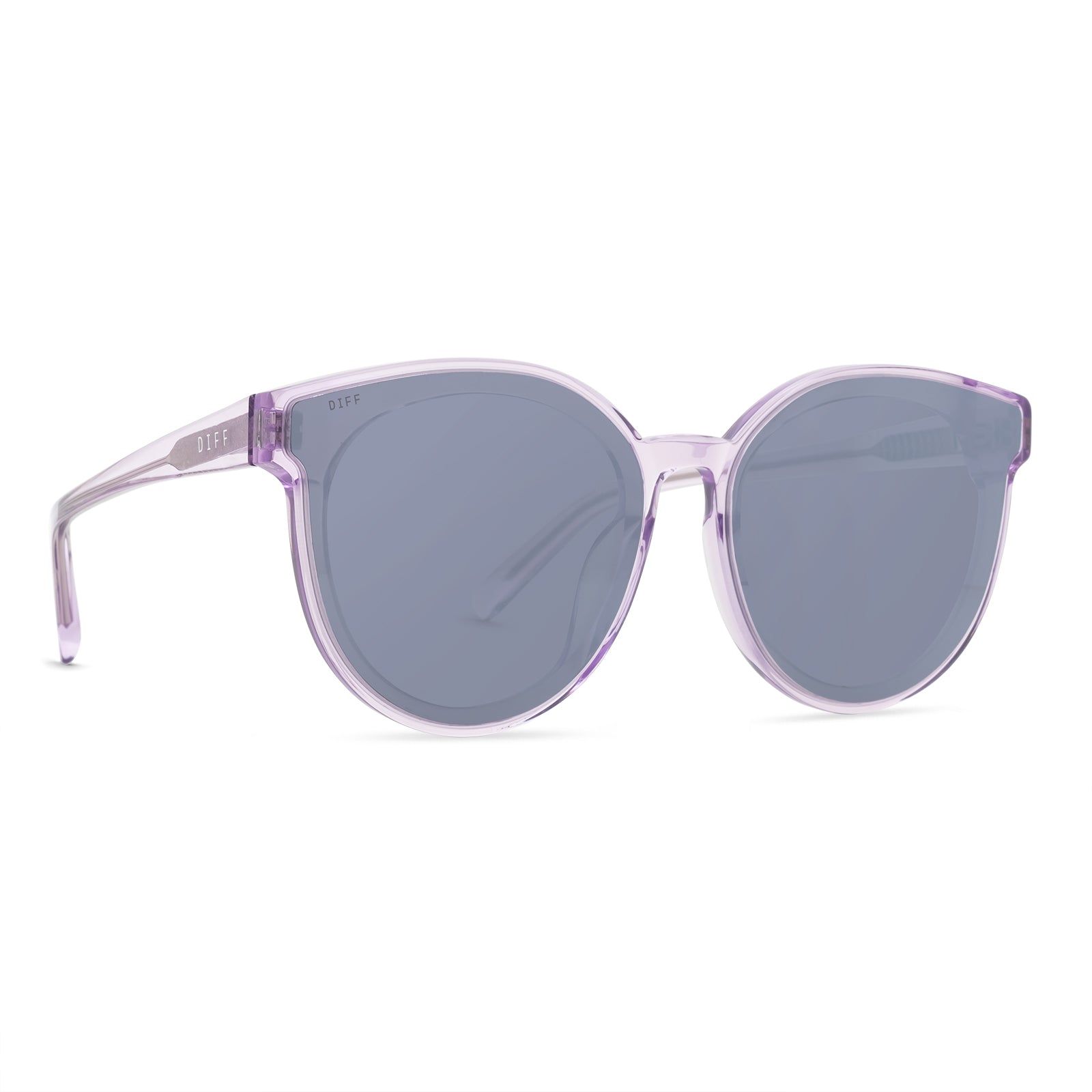 GEMMA - LAVENDER FOG CRYSTAL + GREY MIRROR SUNGLASSES sold by Diff Eyewear product image thumbnail 2
