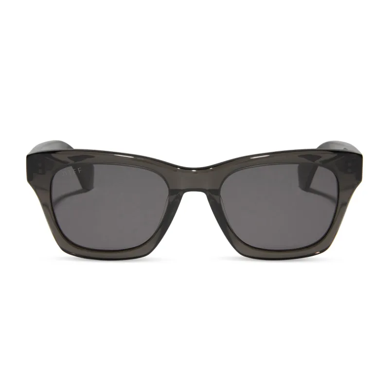 DEAN - BLACK SMOKE CRYSTAL + GREY + POLARIZED SUNGLASSES sold by Diff Eyewear