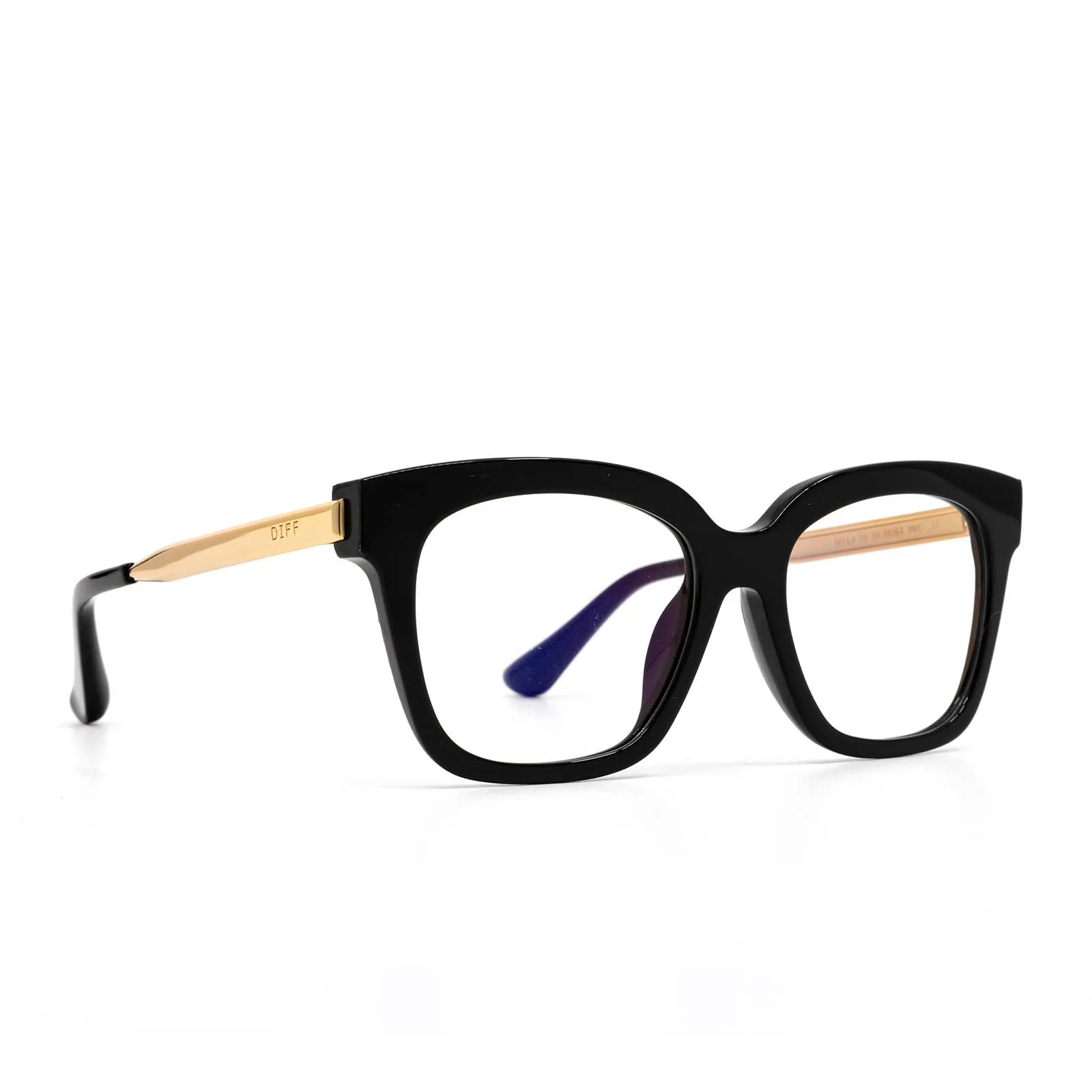 BELLA XS - BLACK + GLASSES sold by Diff Eyewear product image thumbnail 2