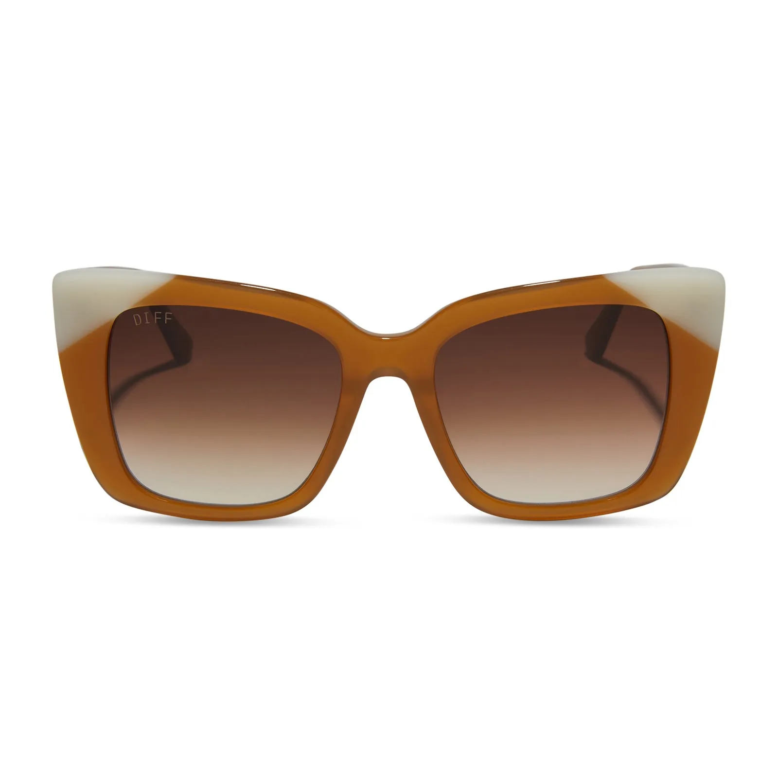 LIZZY - SALTED CARAMEL + BROWN GRADIENT SUNGLASSES sold by Diff Eyewear