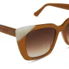 LIZZY - SALTED CARAMEL + BROWN GRADIENT SUNGLASSES sold by Diff Eyewear
