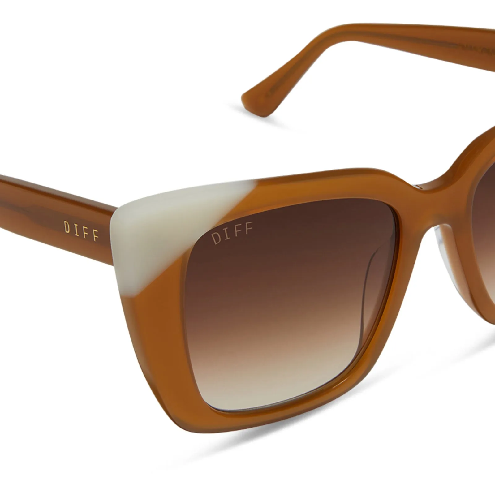 LIZZY - SALTED CARAMEL + BROWN GRADIENT SUNGLASSES sold by Diff Eyewear product image thumbnail 4