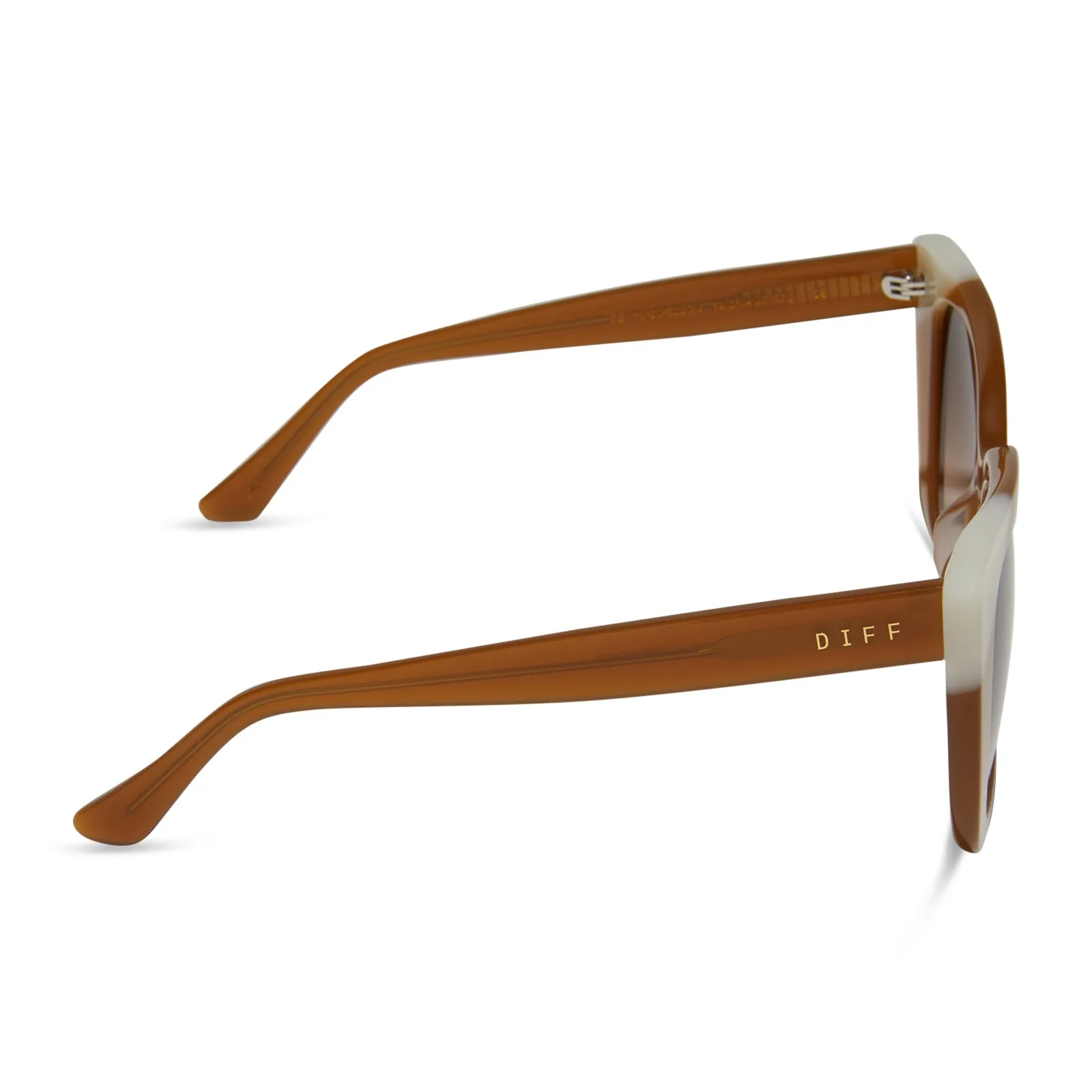 LIZZY - SALTED CARAMEL + BROWN GRADIENT SUNGLASSES sold by Diff Eyewear product image thumbnail 3
