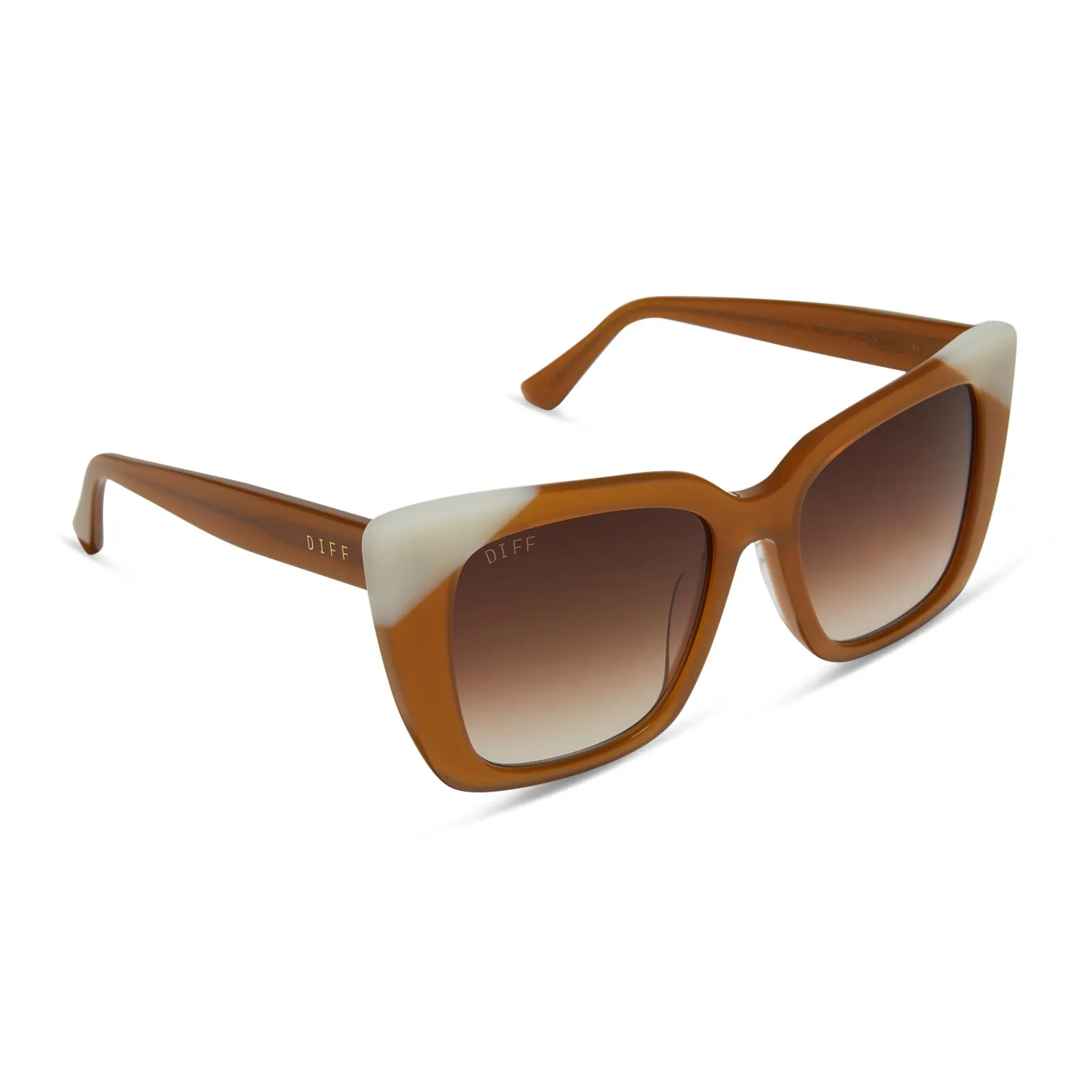LIZZY - SALTED CARAMEL + BROWN GRADIENT SUNGLASSES sold by Diff Eyewear product image thumbnail 2