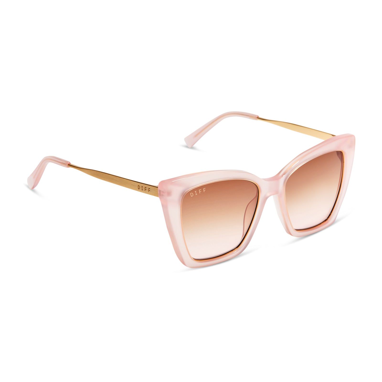 BECKY IV XS - ROSE TEA PINK + TAUPE ROSE GRADIENT SUNGLASSES sold by Diff Eyewear product image thumbnail 2