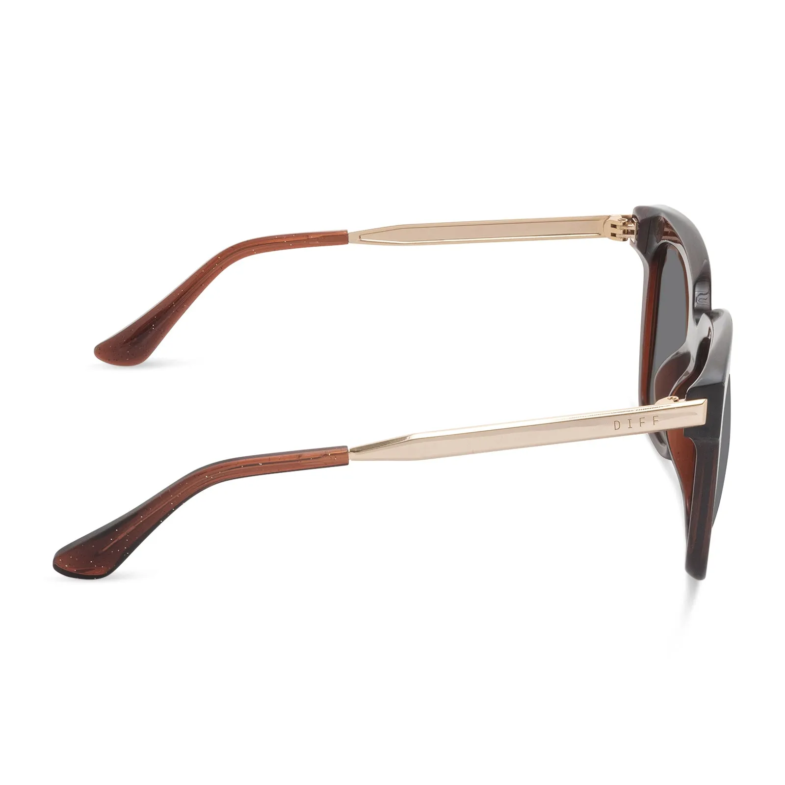 BELLA - FESTIVE CHESTNUT + GREY SUNGLASSES sold by Diff Eyewear product image thumbnail 3