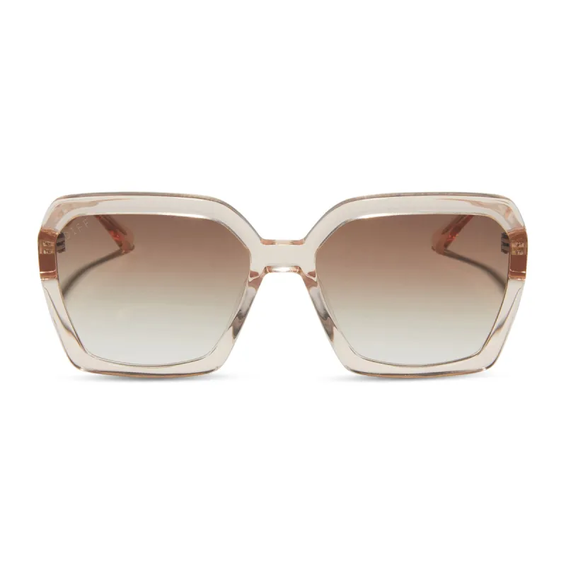 SLOANE - VINTAGE ROSE CRYSTAL + BROWN GRADIENT SUNGLASSES sold by Diff Eyewear