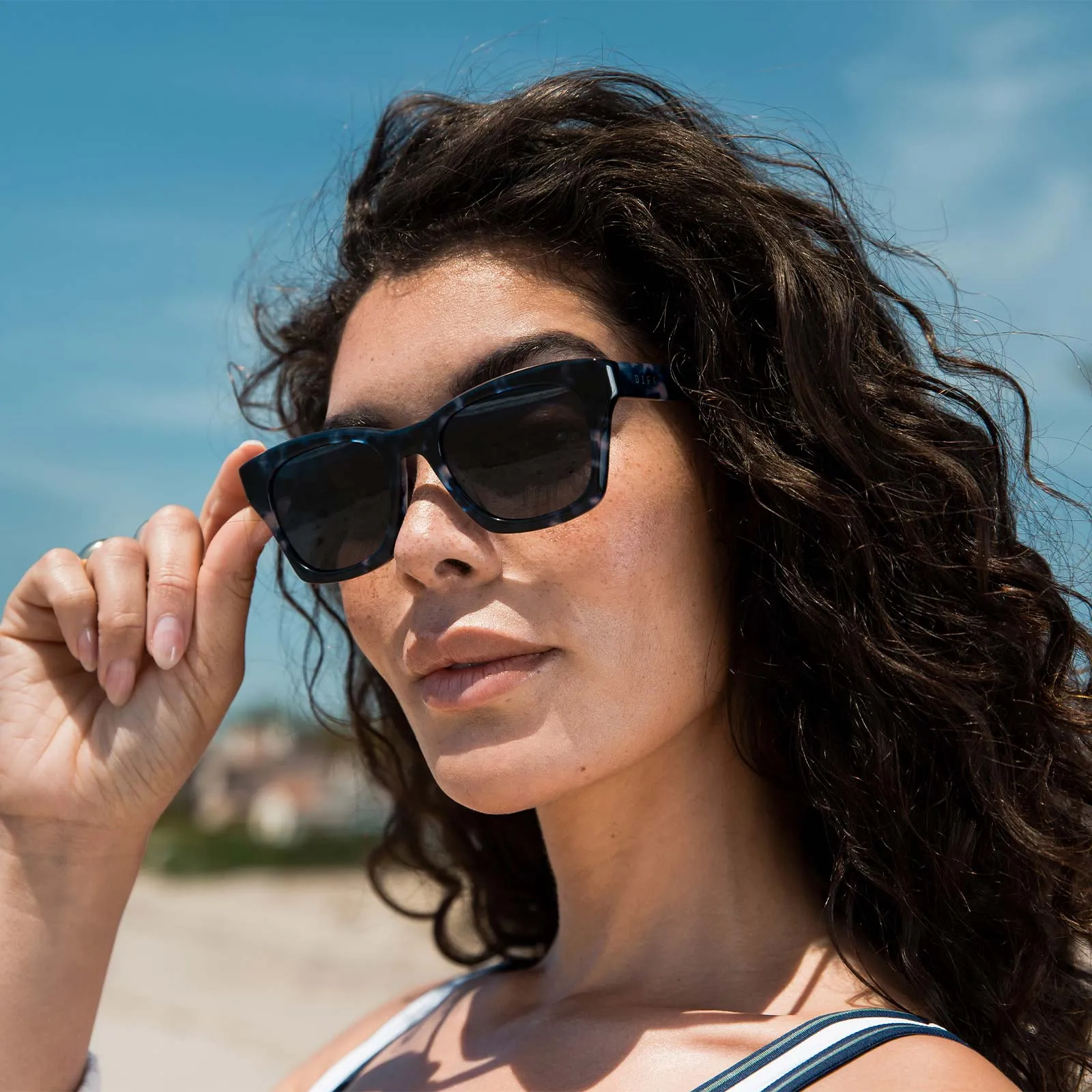 DEAN - MIDNIGHT MARBLE + GREY + POLARIZED SUNGLASSES sold by Diff Eyewear product image thumbnail 5