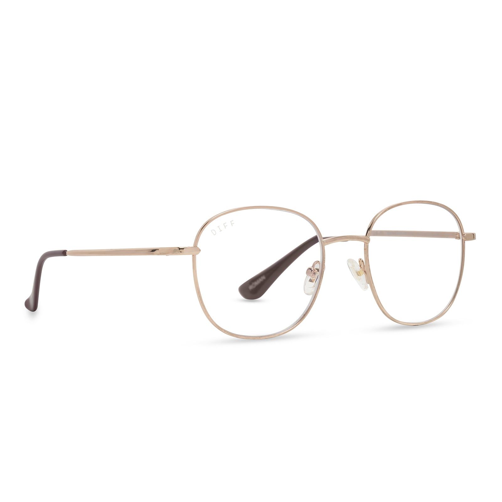 ROMAN - ROSE GOLD/BURGUNDY + BLUE LIGHT TECHNOLOGY GLASSES sold by Diff Eyewear product image thumbnail 2