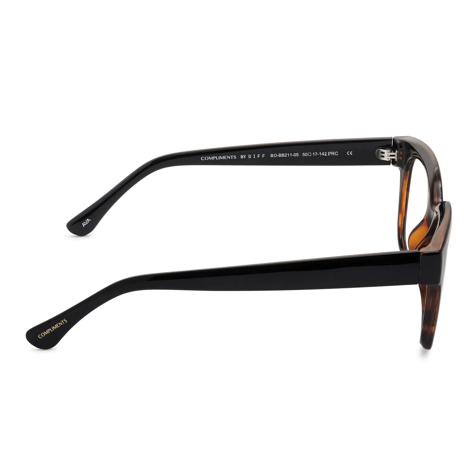 AVA - BLACK TORTOISE + BLUE LIGHT READERS sold by Diff Eyewear product image thumbnail 3