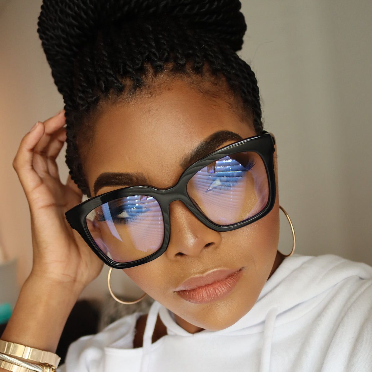 BELLA - CHESTNUT CRYSTAL + BLUE LIGHT TECHNOLOGY GLASSES sold by Diff Eyewear product image thumbnail 6